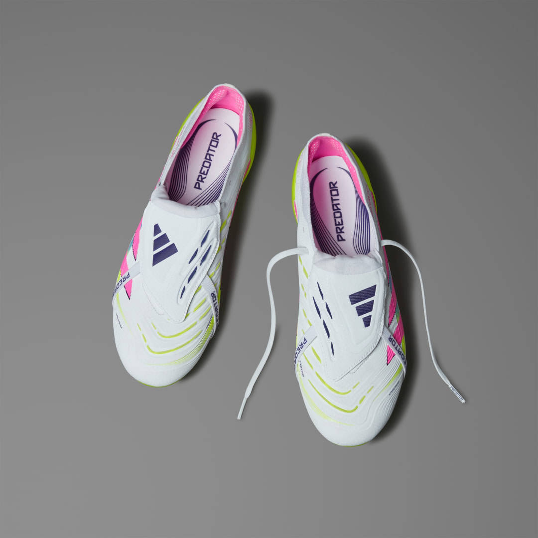 Detalle 2 de Adidas Predator Elite Fold-Over Tongue: bota de fútbol para césped natural seco (blanco)