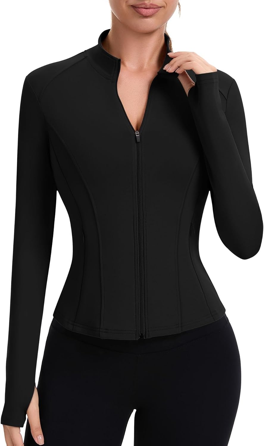 Detalle de ZHENWEI Women's Cropped Workout Jacket