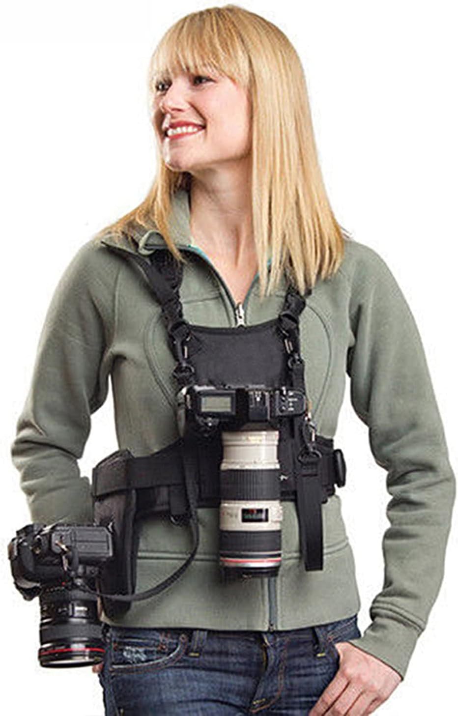 Nicama Tracolla Fotocamere Doppia: Cinghia per due DSLR/ mirrorless, comoda e rapida