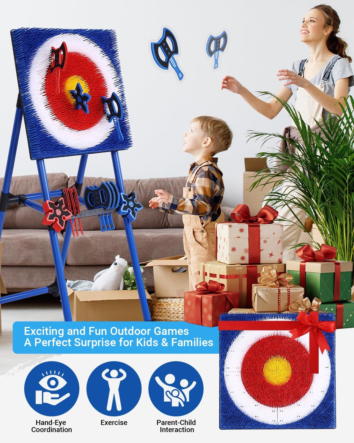 Thumbnail 5 de Axe Throwing Game for Backyard - 8 Throwing Axes Set