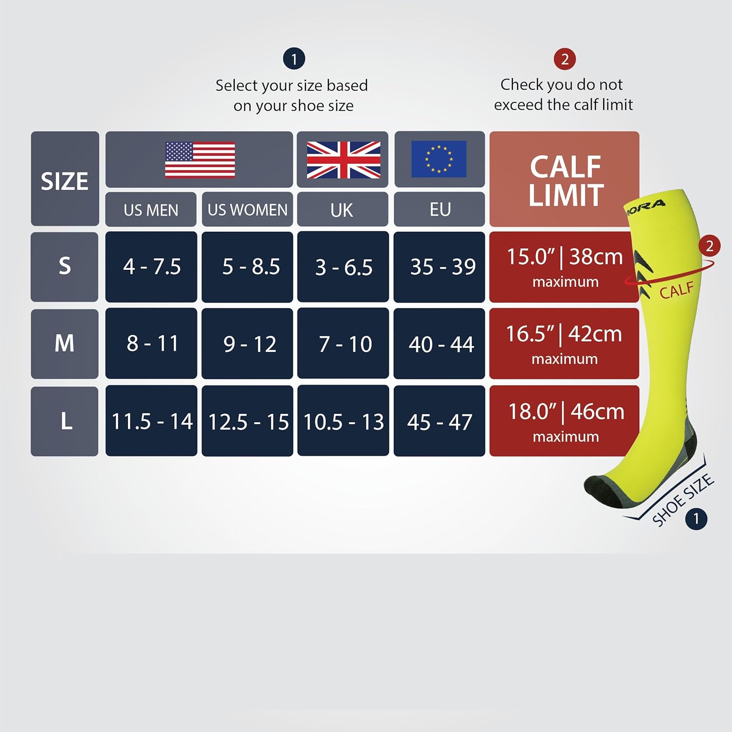 Thumbnail 1 de Rymora Compression Socks for Men and Women – for Sports, Running, Work & Flying