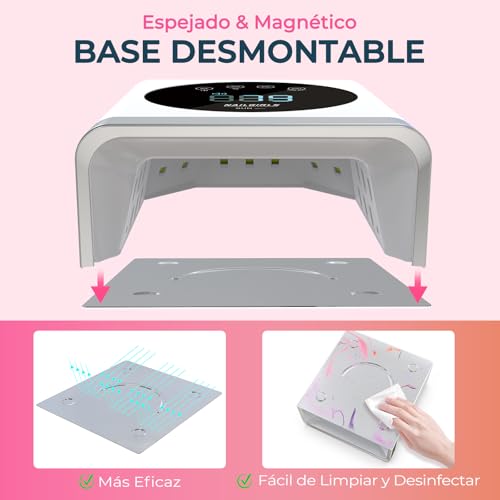 Thumbnail 3 de NAILGIRLS Lámpara LED UV recargable, secador de uñas inalámbrico de 150 W para gel y esmalte regular, secador LED de gel de curado de esmalte de uñas con 4 ajustes de temporizador, sensor automático ﻿