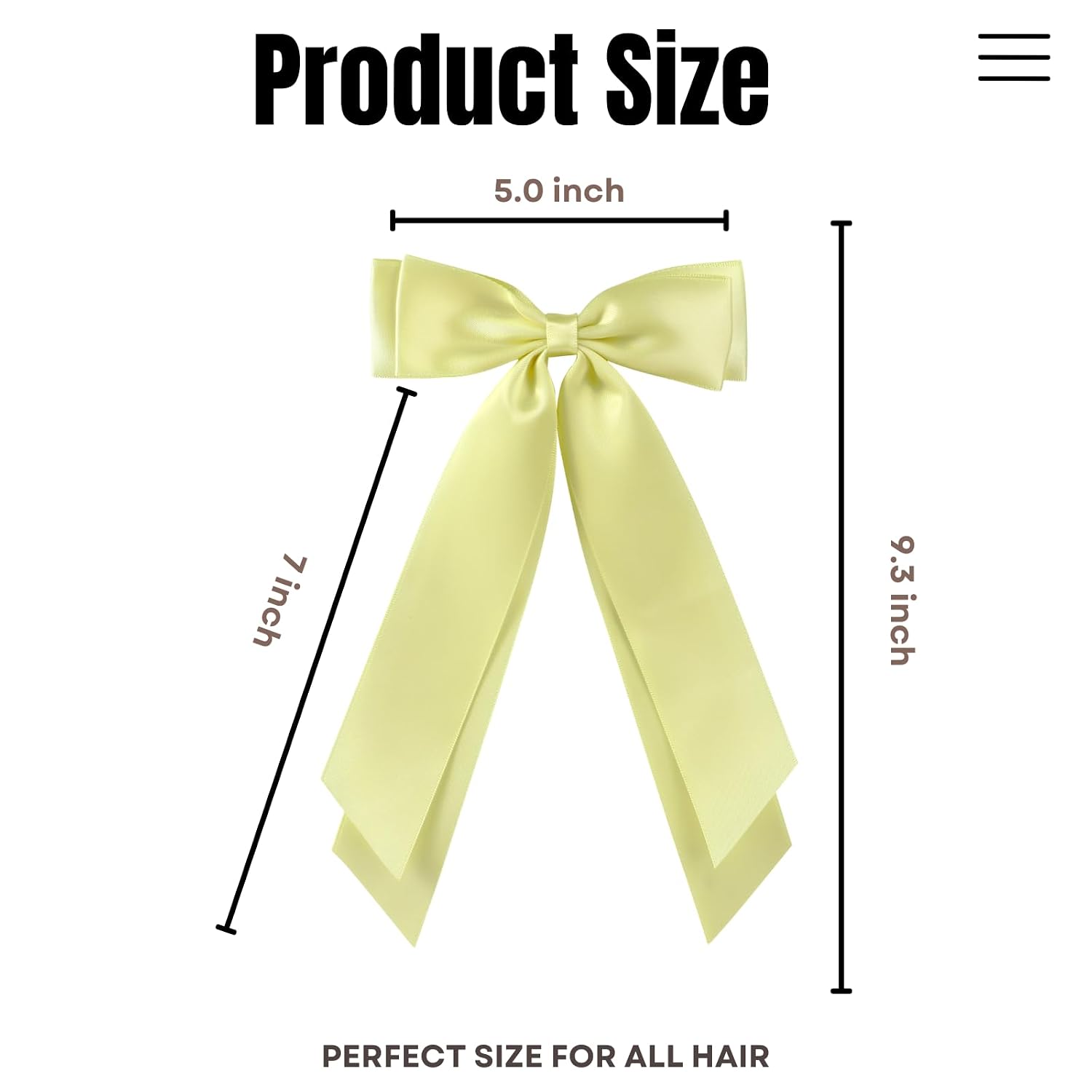 Detalle de LuSeren Satin Hair Bow Clips