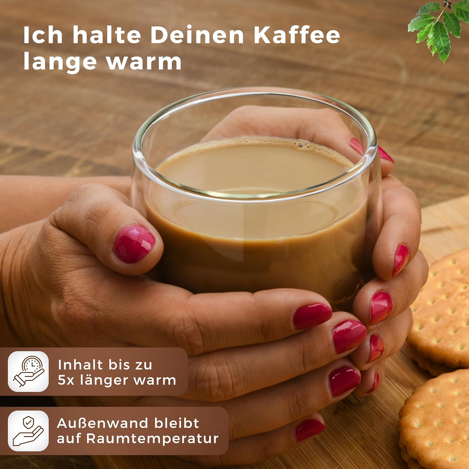 Thumbnail 2 de LAPRESO® Latte Macchiato Gläser doppelwandig (6er-Set, 350 ml) aus Borosilikatglas – Thermo-Cup Design