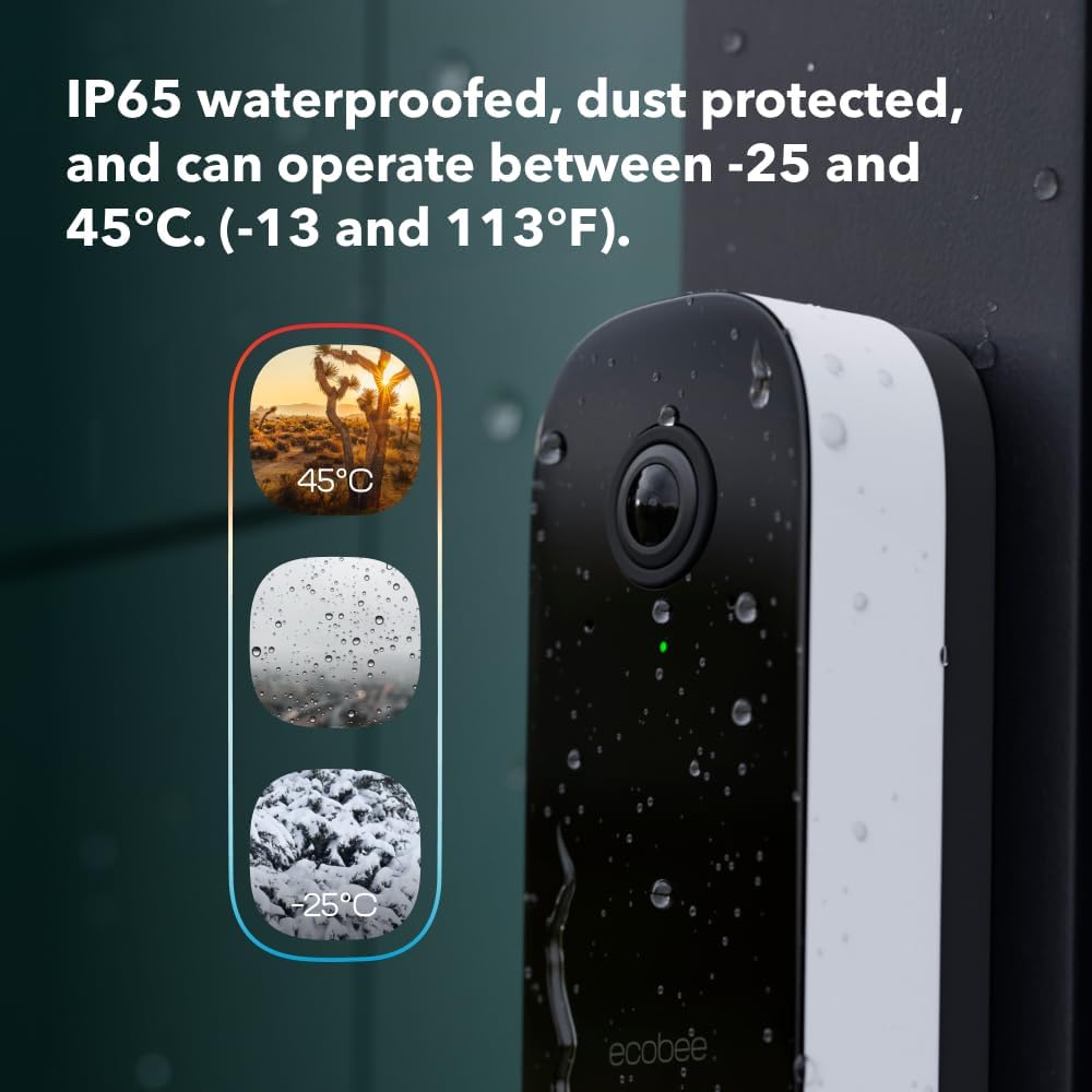 Thumbnail 6 de ecobee Smart Doorbell Camera Wired, 1080p HDR and 187° Field of View