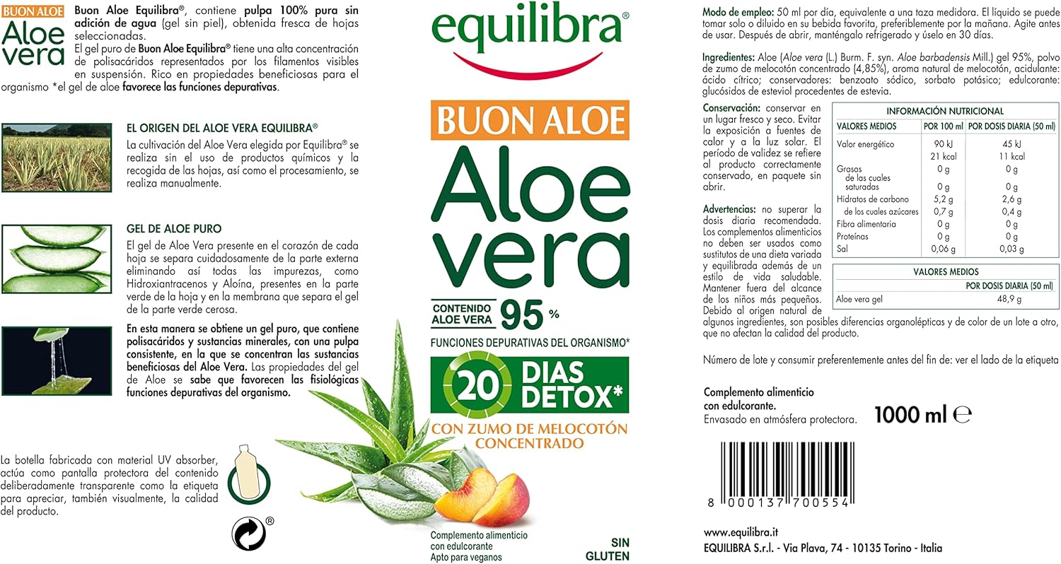 Thumbnail 4 de Buon Aloe Vera 95% - Suplemento Detox de Pura Pulpa 🍑