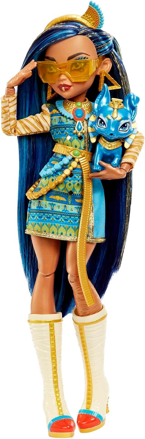 Thumbnail 6 de Monster High Cleo De Nile HHK54 modedocka med hund och accessoarer
