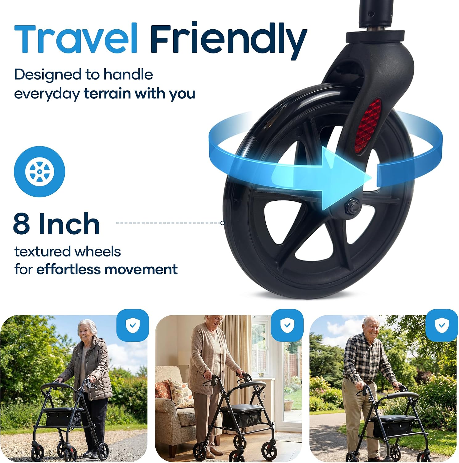 Thumbnail 4 de Eazy Fold Lightweight Aluminium Rollator: A Practical Folding Walker for Home and Outings
