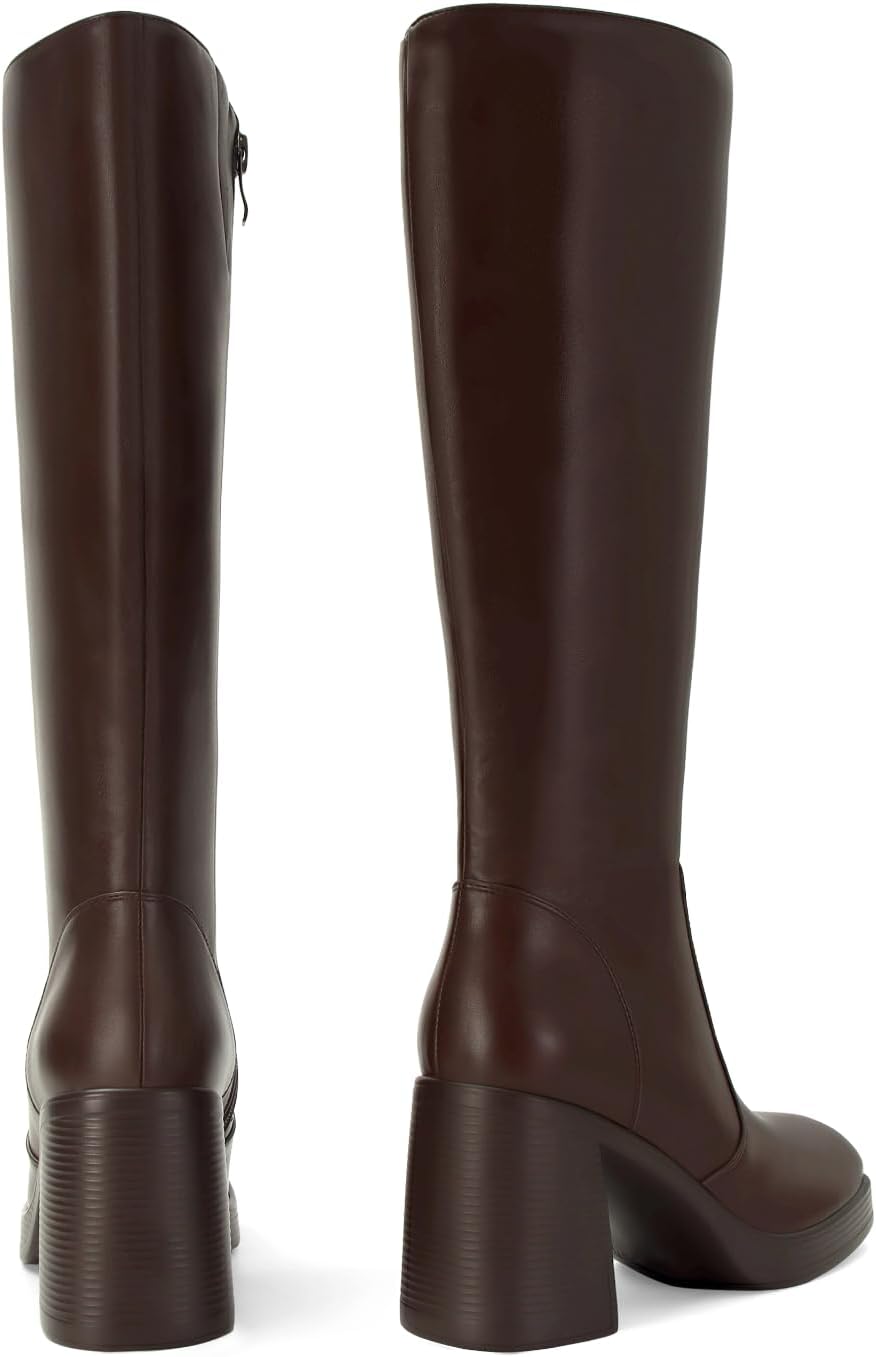 Detalle de SOVANYOU Women's Platform Boots, Faux Leather
