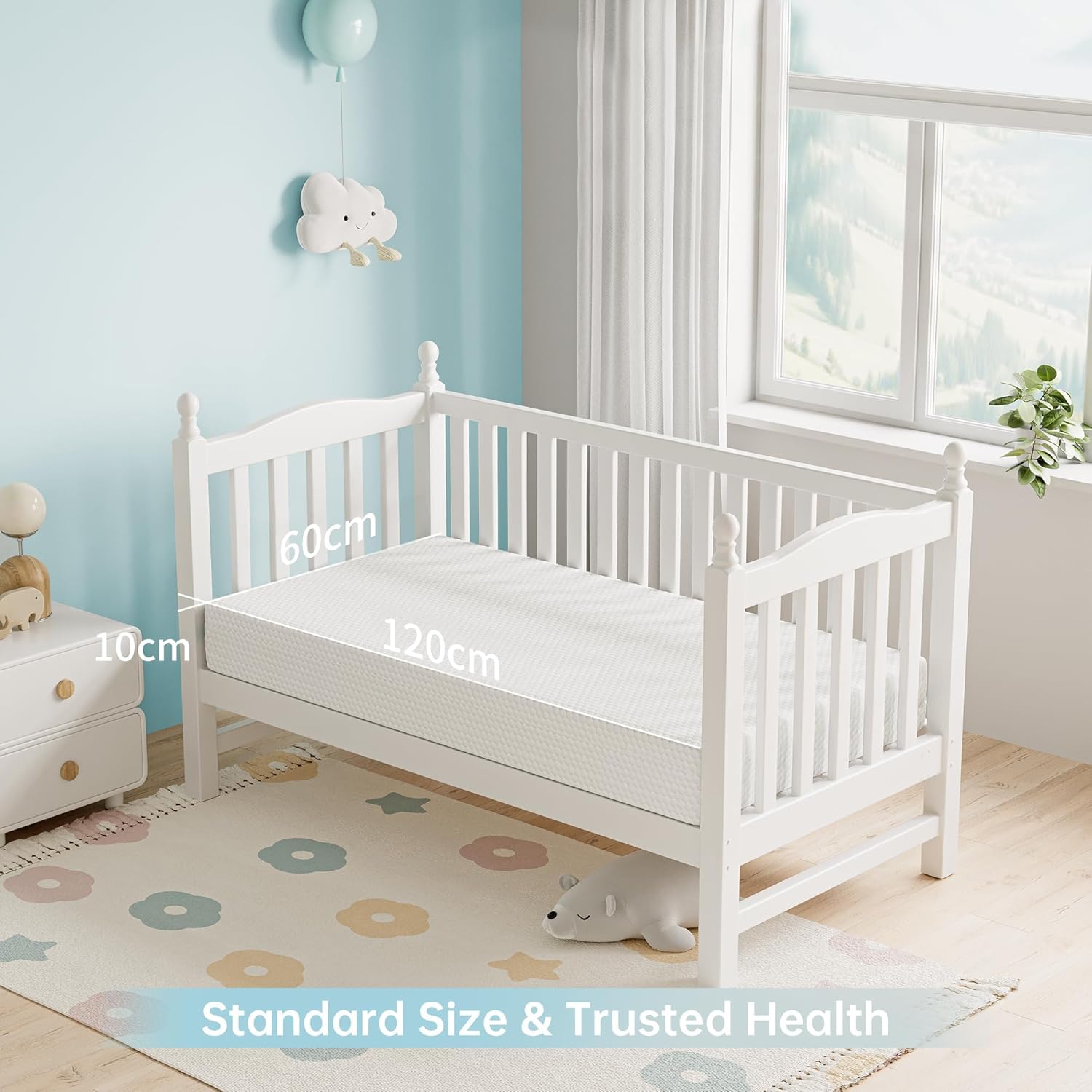 Detalle 2 de Gwydre Cot Mattress 120x60 Memory foam cot mattress