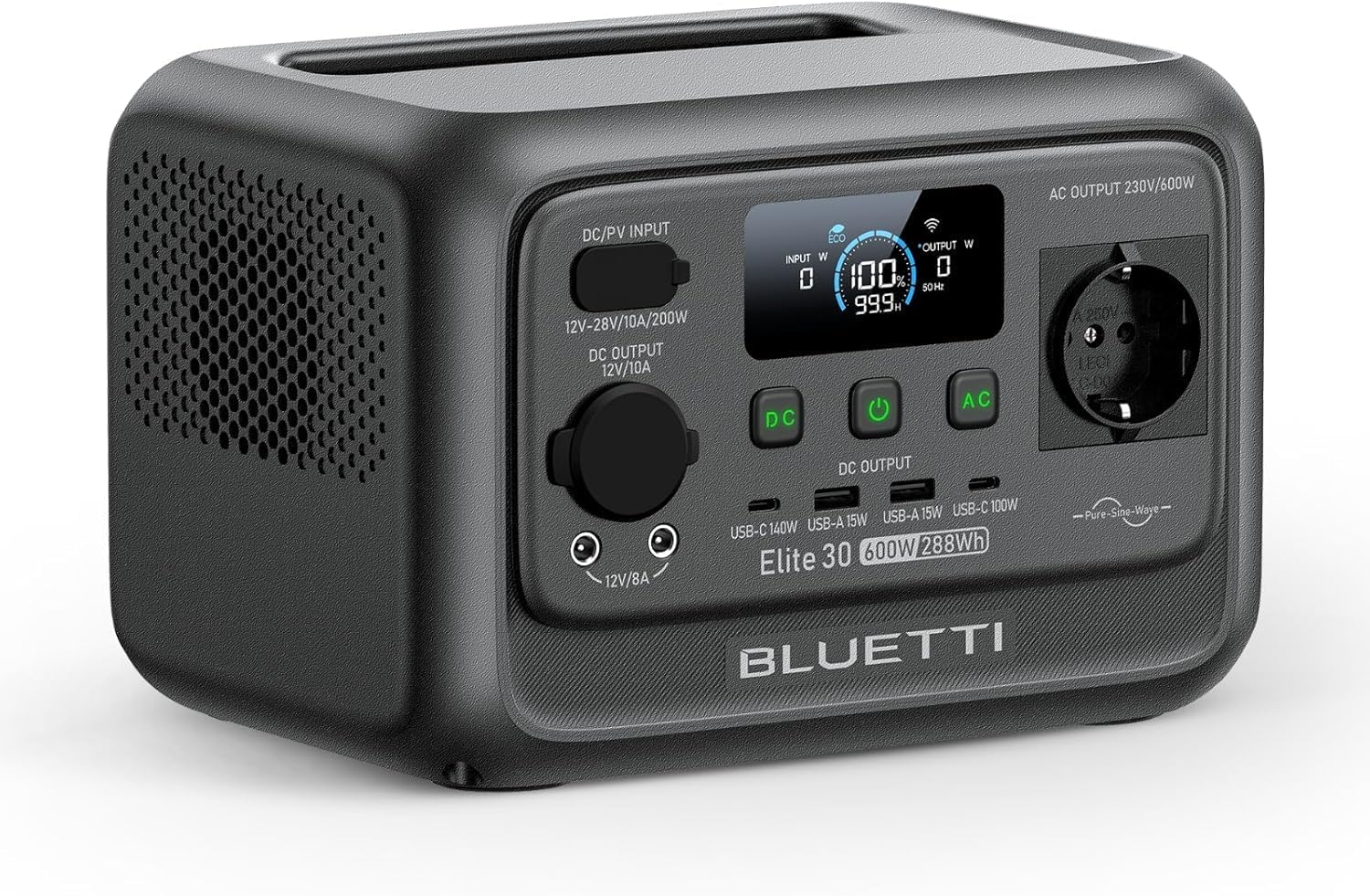 Detalle de BLUETTI Elite 30 V2 tragbare Powerstation 288Wh