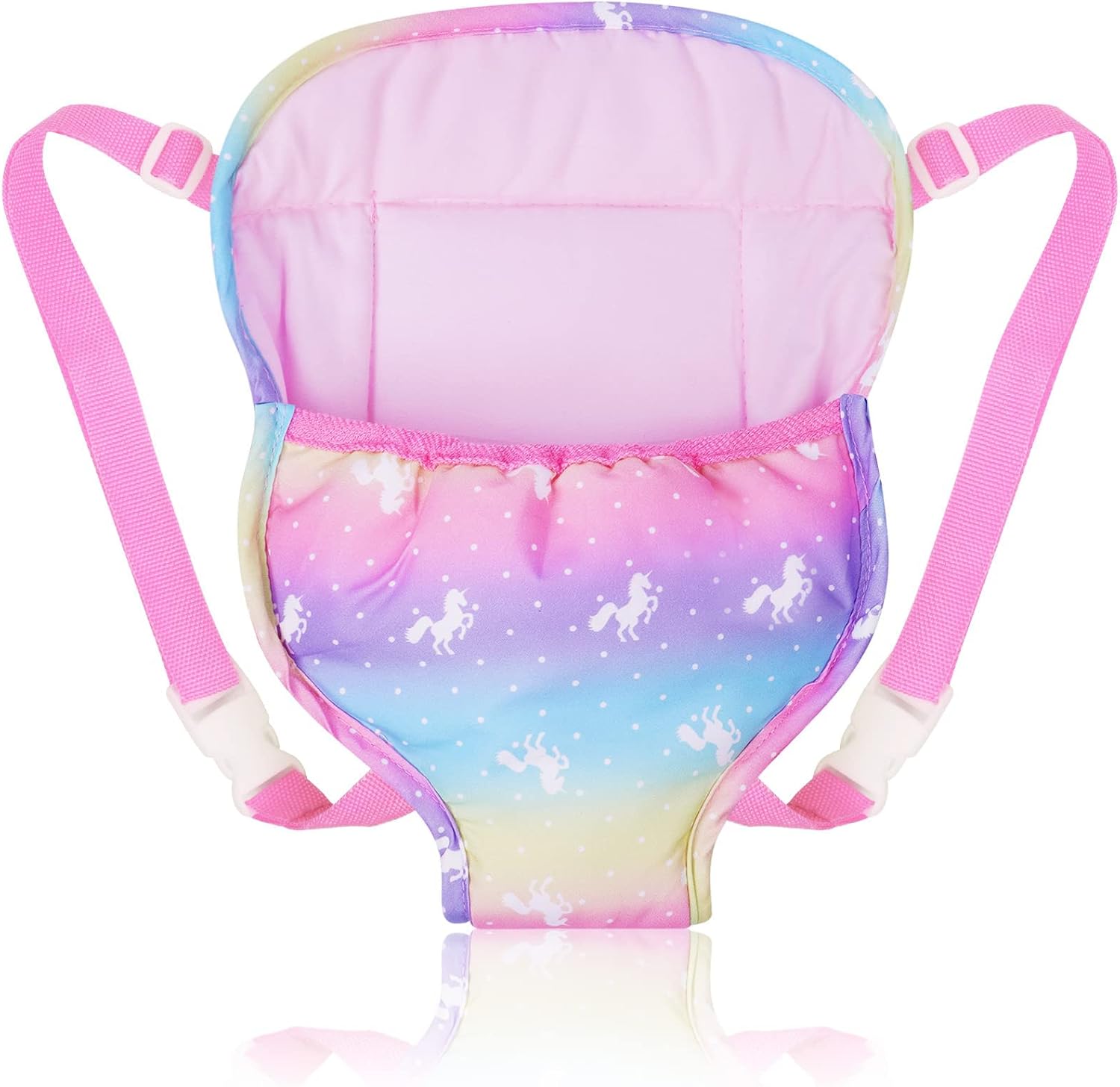 Aolso Marsupio per bambole 18IN con spallacci regolabili per bambina (colori arcobaleno)