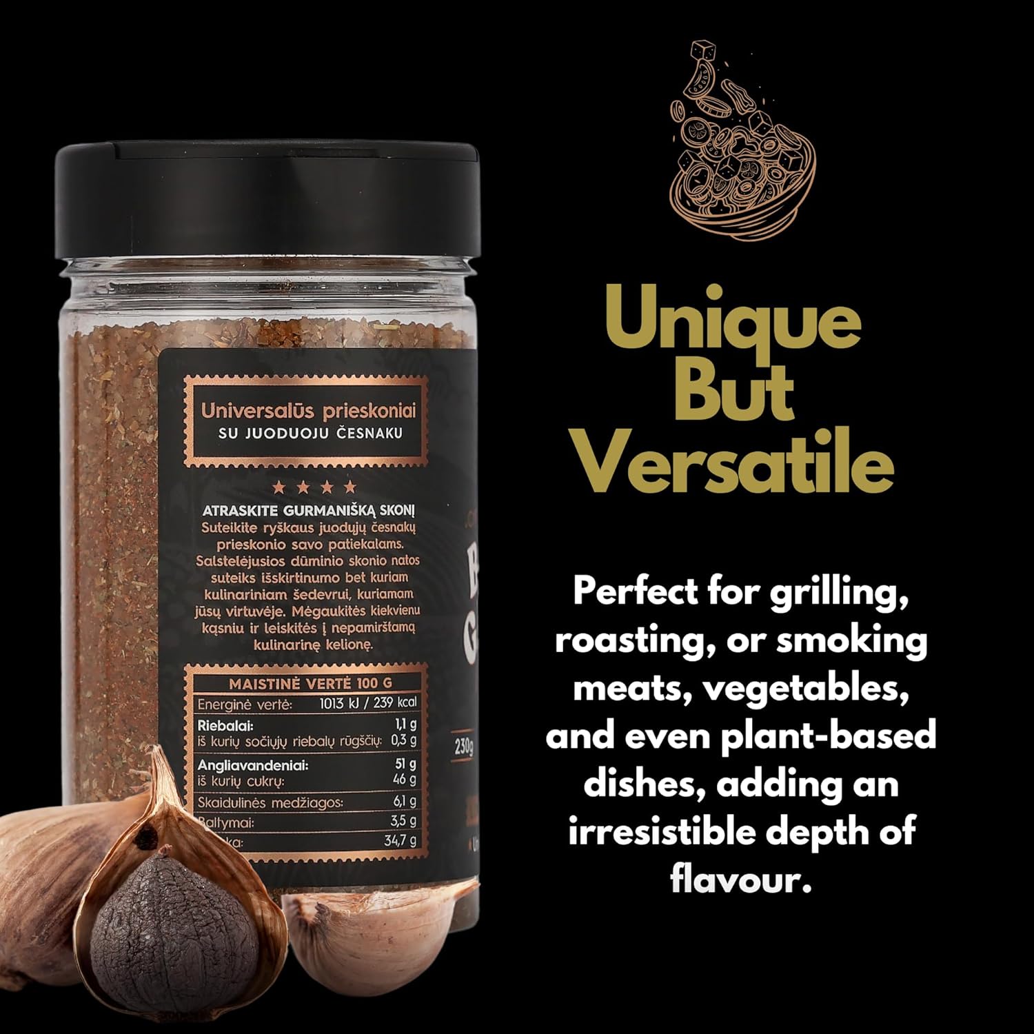 Thumbnail 6 de Premium Black Garlic BBQ Rub 230 g 🌶