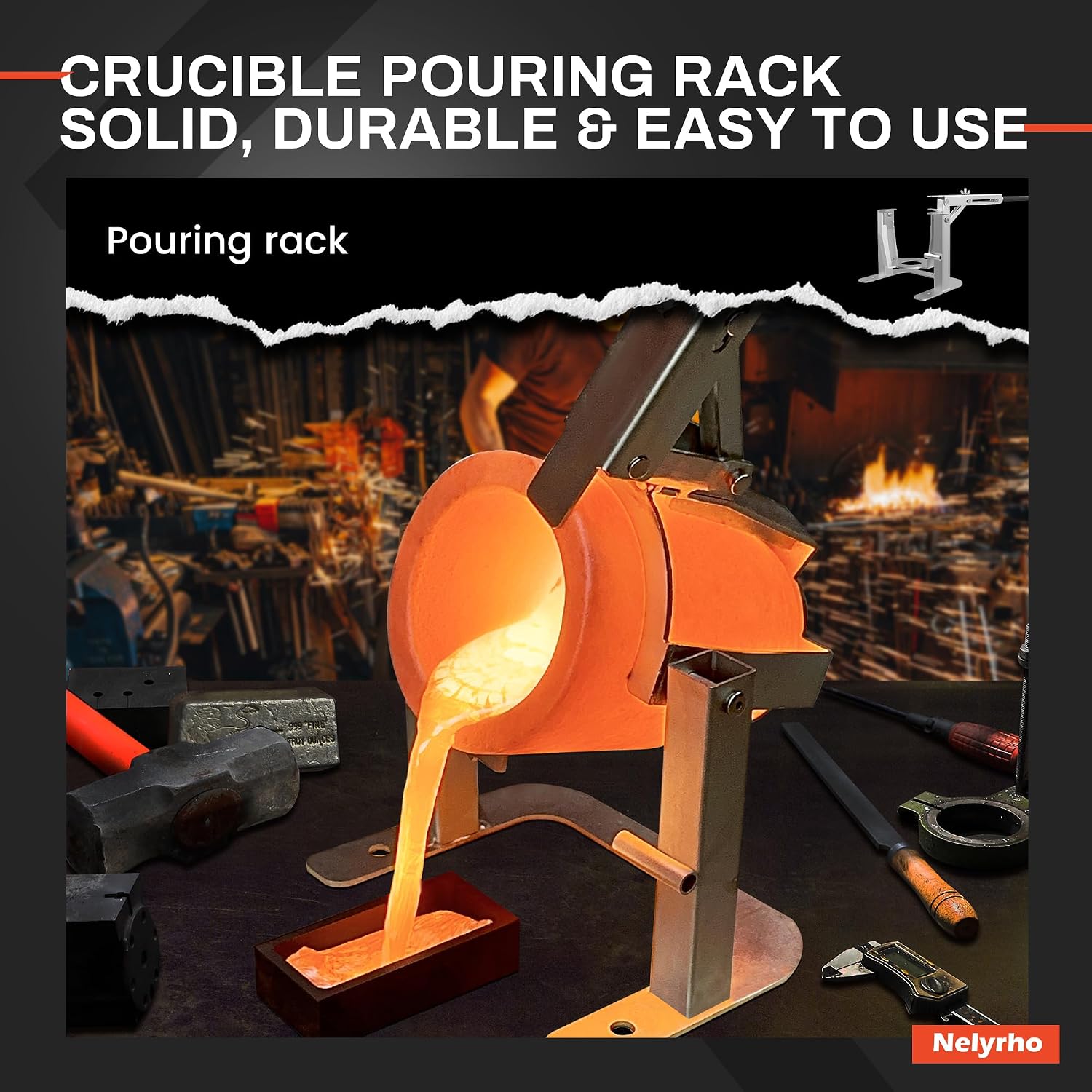 Thumbnail 5 de Nelyrho Crucible Pouring Tongs, 4.5 kg