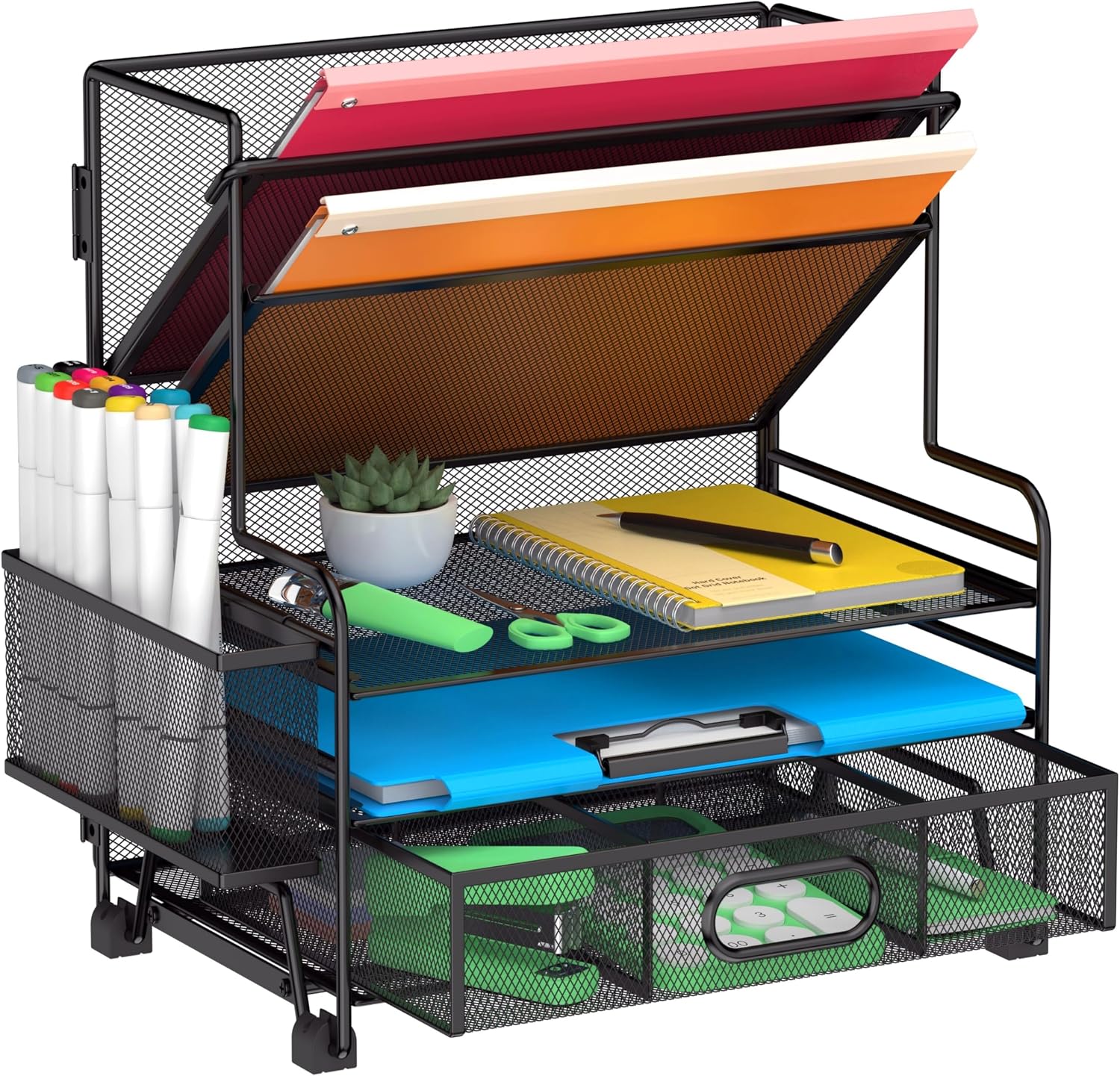 Detalle de Desk Organizer with Drawer, 5-Tier