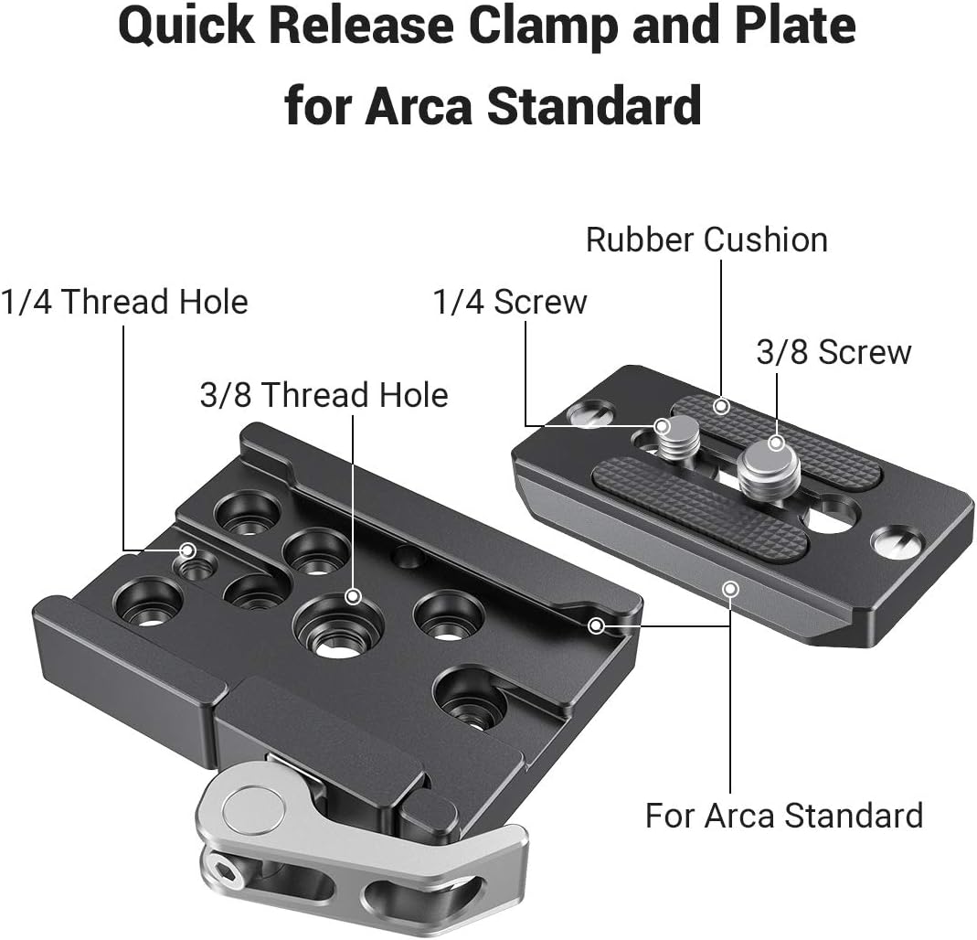 Thumbnail 3 de SMALLRIG 2144B Quick Release Clamp for Arca