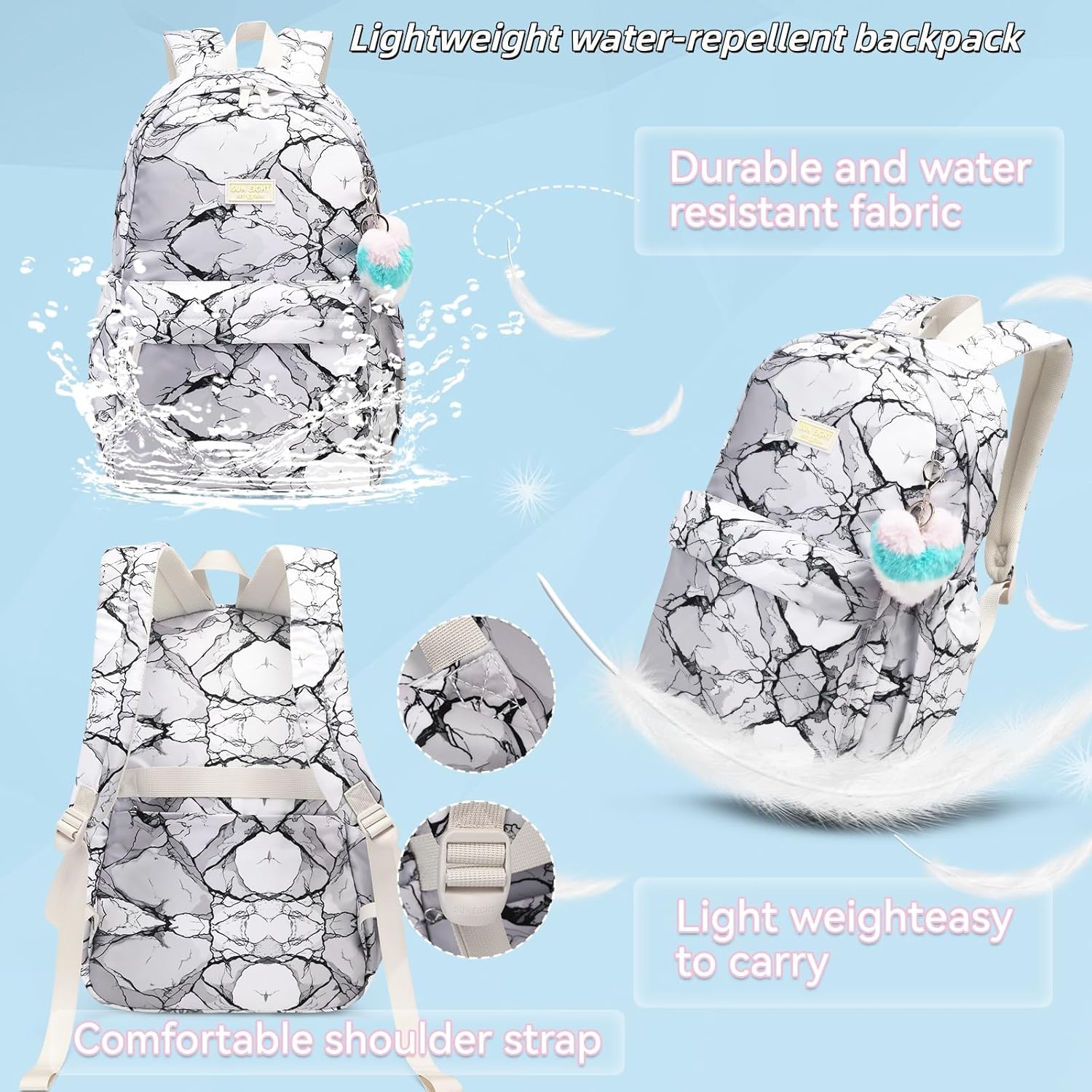 Thumbnail 3 de SUN EIGHT School Backpack Womens: 18-Inch Laptop Daypack for School, Work and Travel