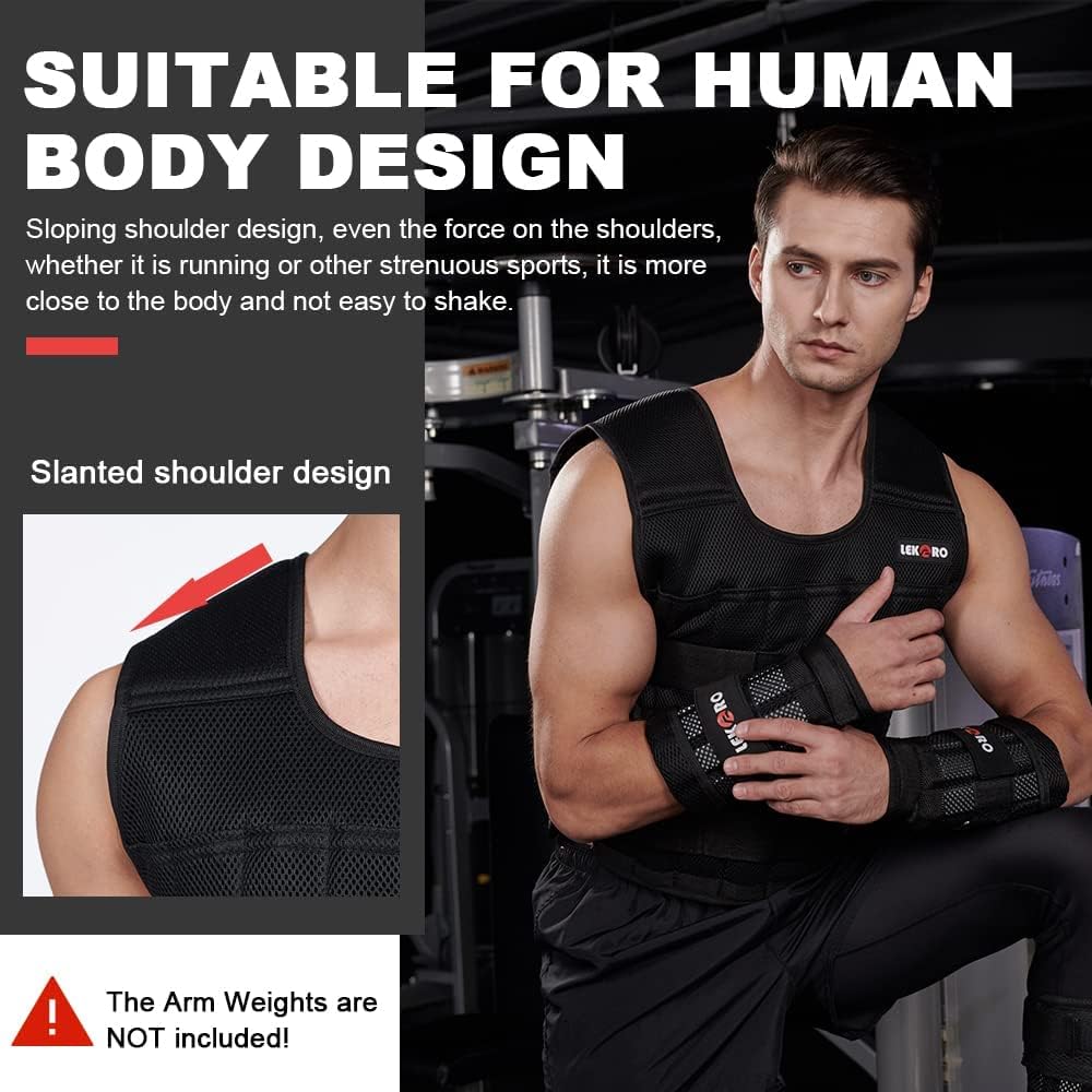 Thumbnail 4 de Adjustable Weighted Vest 44LB with 96 steel plates – weighted workout jacket for men and women