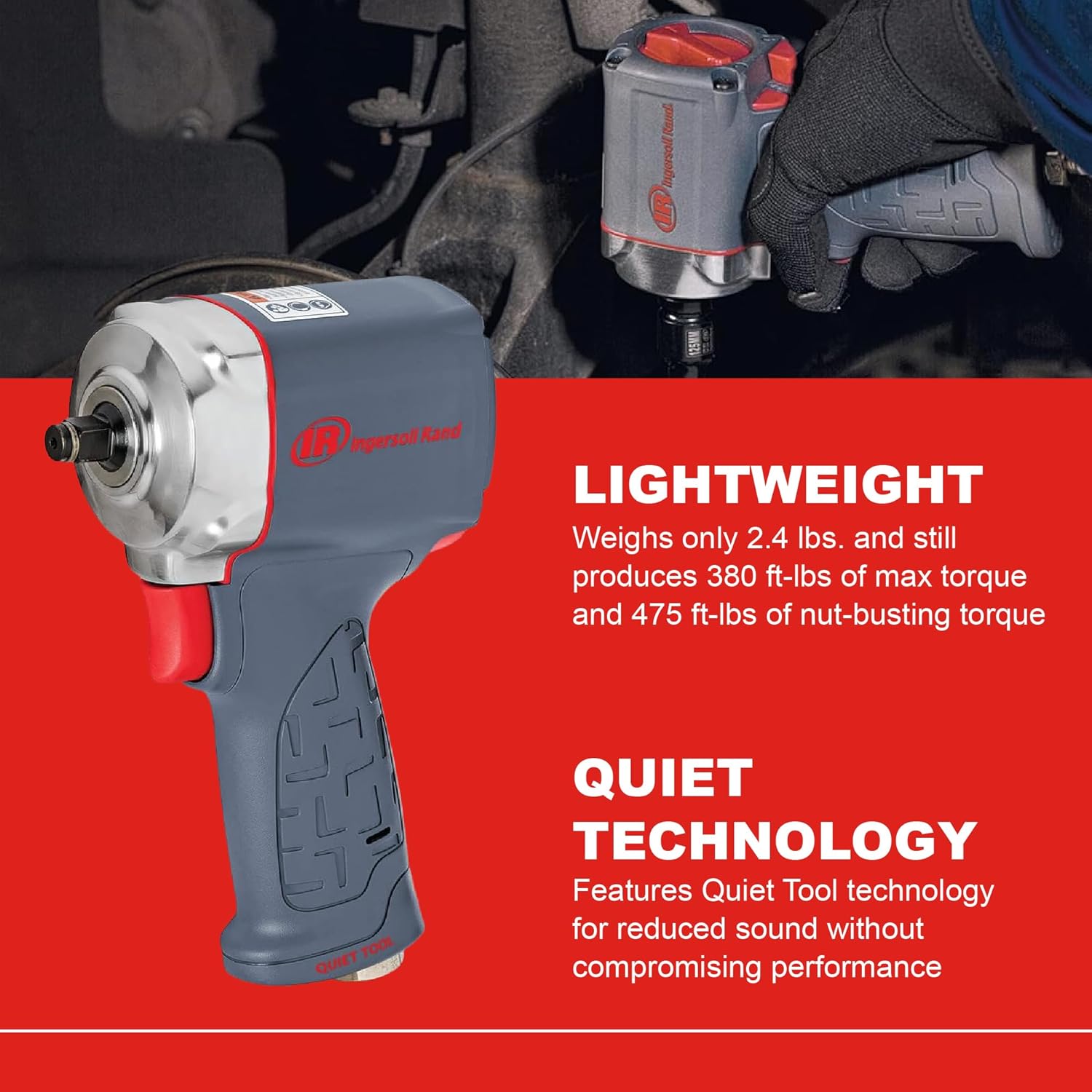 Detalle de Ingersoll Rand 15QMAX 475 ft-lbs Impact Wrench