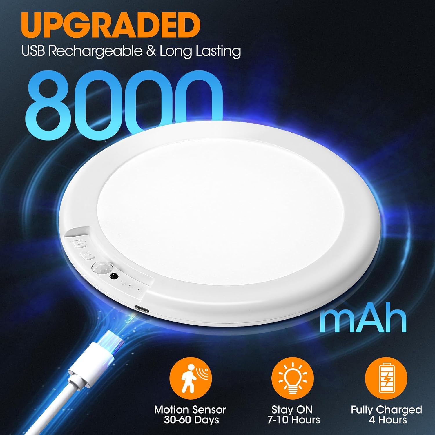 Thumbnail 2 de Gotopceed T070 Rechargeable Motion Sensor Ceiling Lights, 2-Pack, 400 Lumens