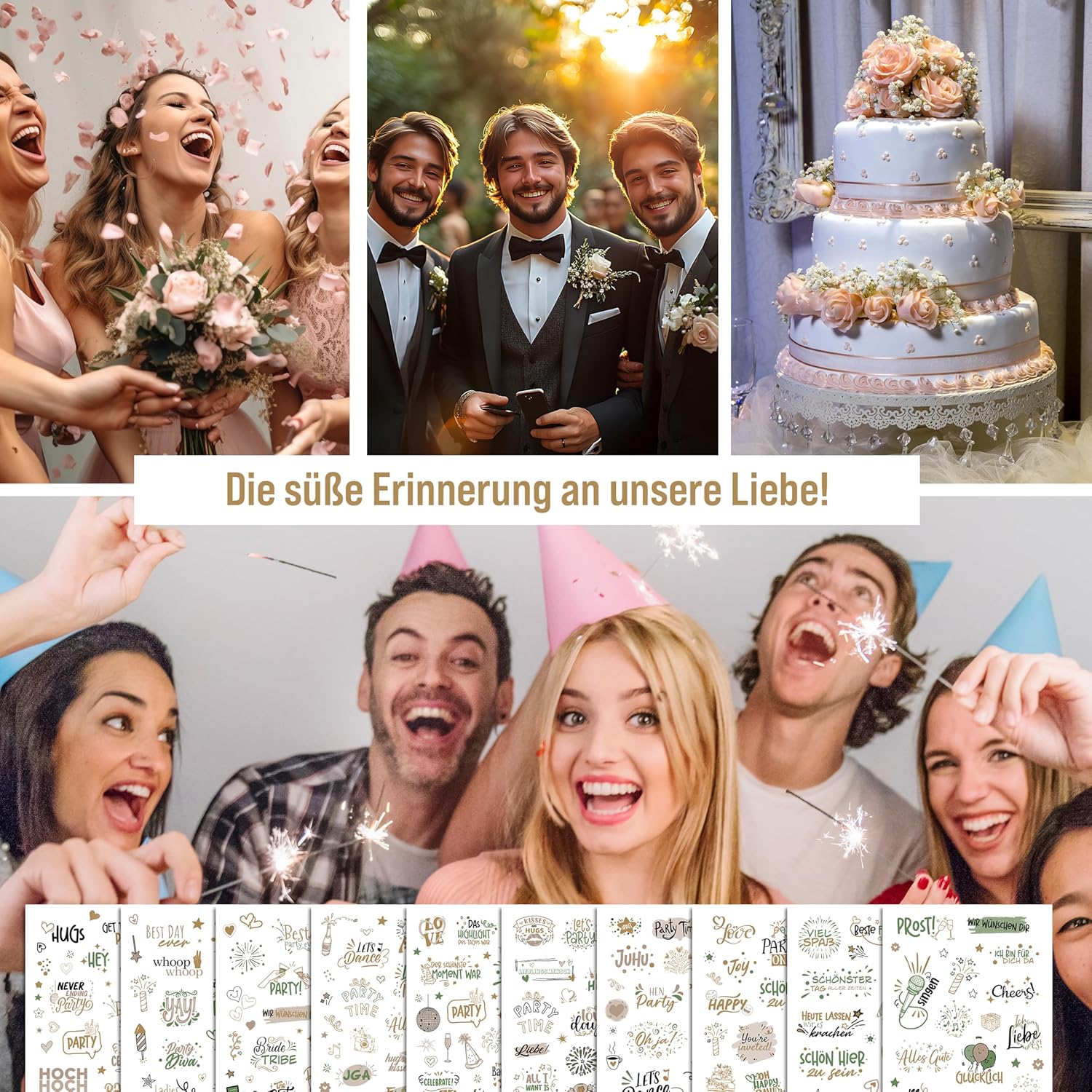 Thumbnail 3 de colortouch Sticker JGA (294 Motive) – 10 Blatt Aufkleber für Junggesellinnenabschied & Gästebuch