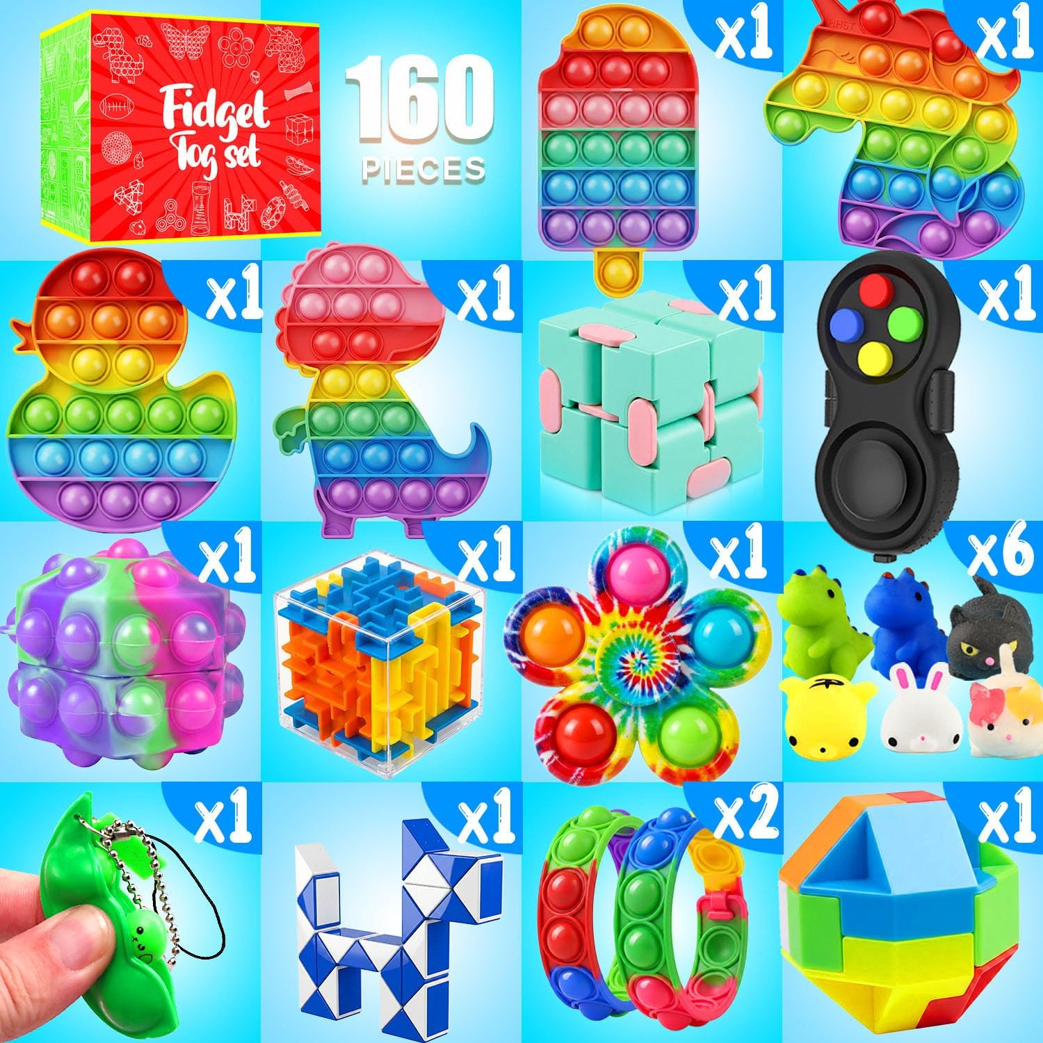 Thumbnail 1 de Fidget Toys 126-Pack Sensory Toys for Kids