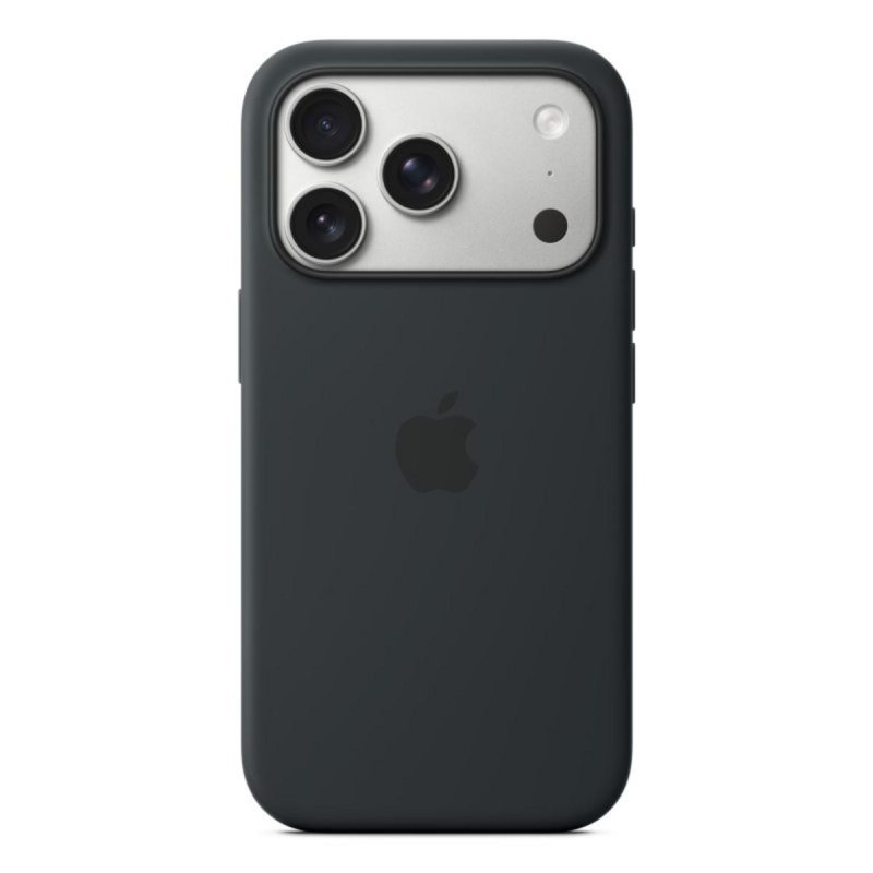 Detalle de Funda de silicona con MagSafe para iPhone 17 Pro (Negra) — 45% reciclada, Apple MGFK4ZM/A
