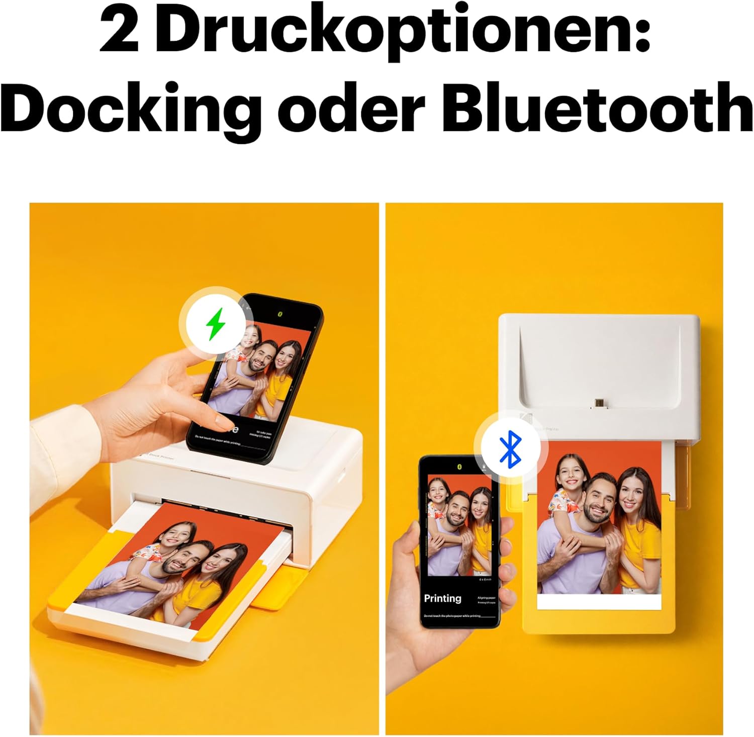 Detalle de KODAK Dock Plus Foto-Drucker 4PASS für Smartphones – 10×15 cm Sofortdruck mit 40-Blatt-Bundle