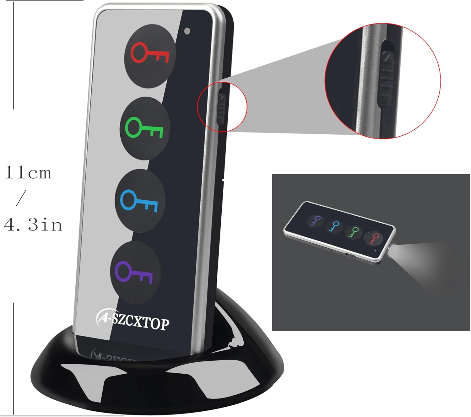 Thumbnail 6 de A-SZCXTOP Key Finder Locator RF Wireless Remote with 4 Receivers