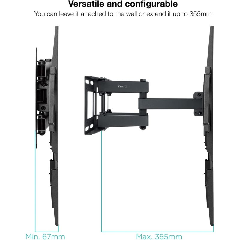 Thumbnail 2 de TooQ LP7846TN-B Soporte pared giratorio 40 kg para TV 32"–70"