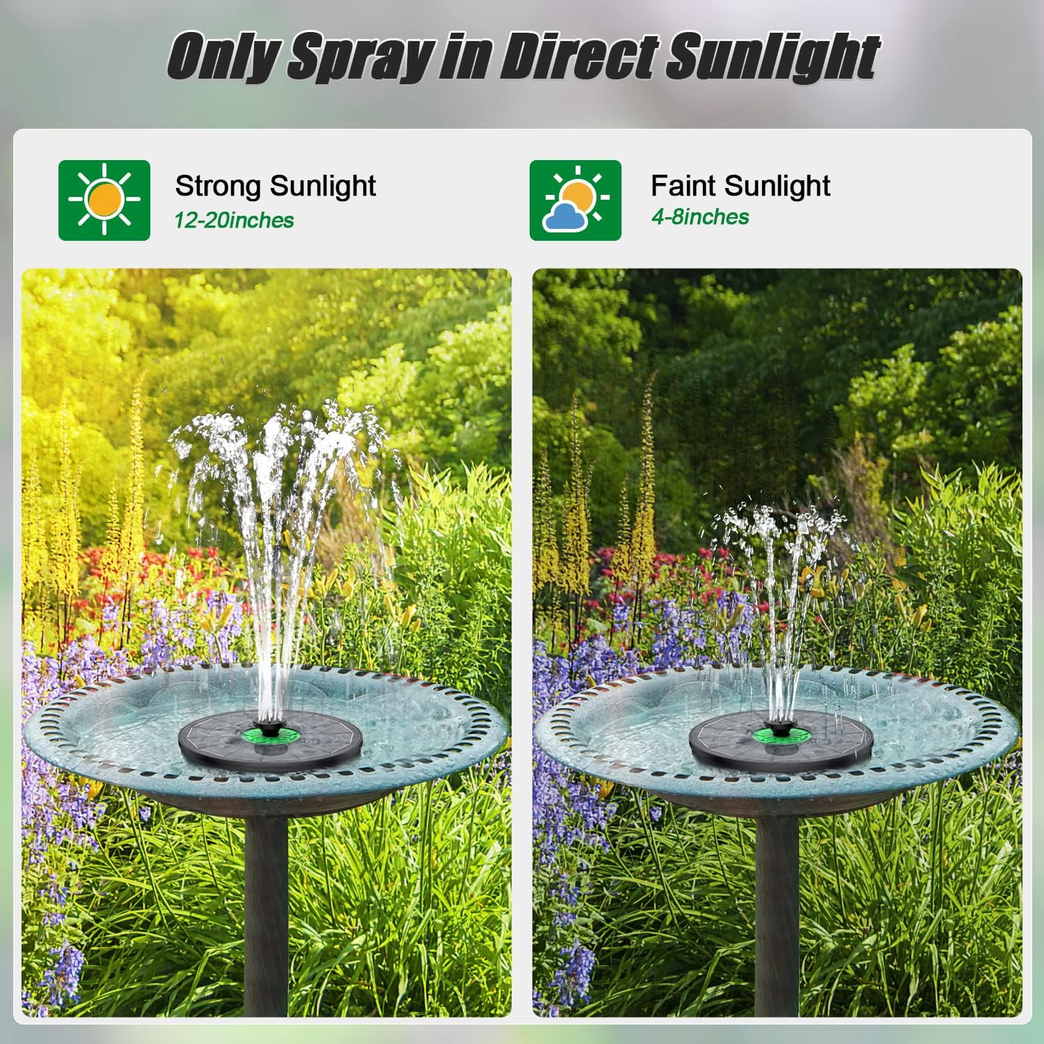 Detalle 2 de SZMP Solar fountain pump 7 nozzles