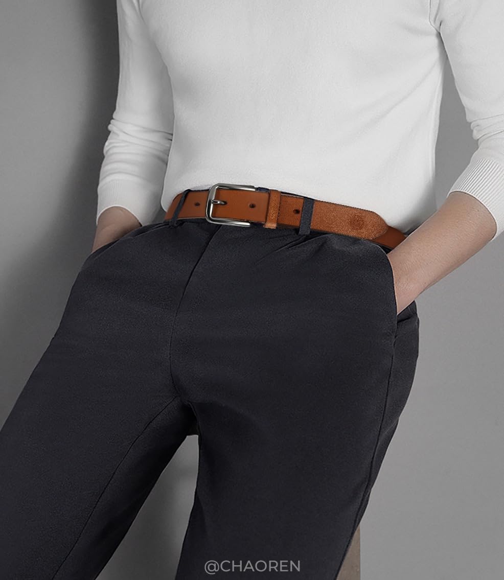 Detalle 2 de CHAOREN Ledergürtel Herren, 35 mm schwarz