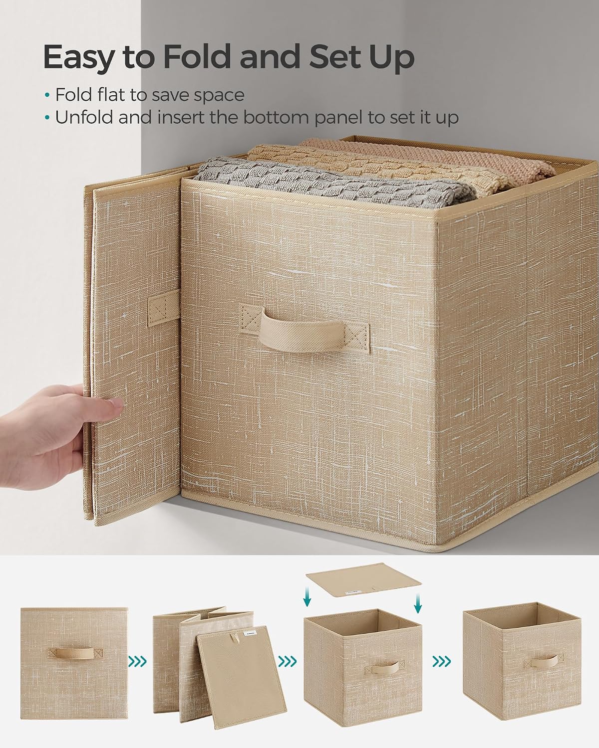 Detalle de SONGMICS Storage Cubes 26 x 26 x 28 cm