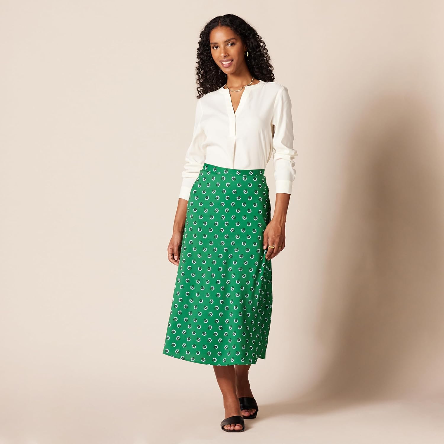 Thumbnail 3 de Amazon Essentials Damen Langärmlige Popover-Bluse aus Georgette mit lockerer Passform
