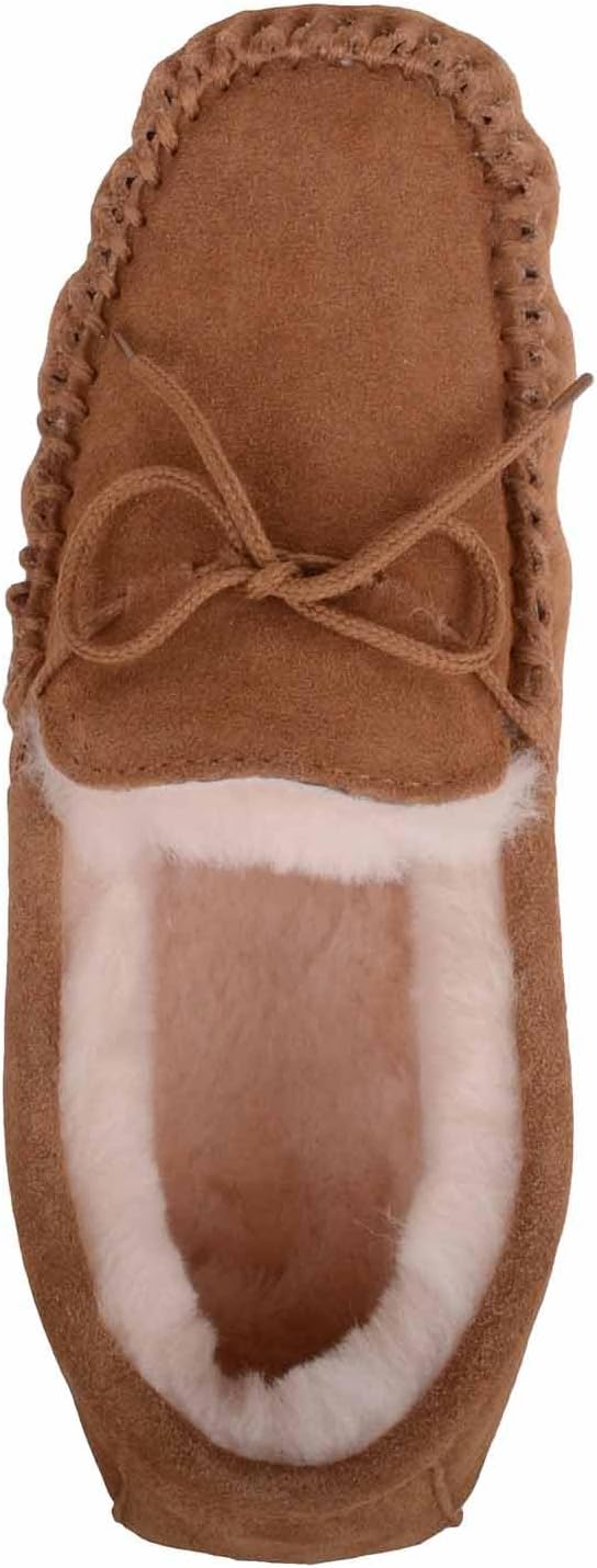 Thumbnail 5 de SNUGRUGS Mens Unisex Genuine Sheepskin Lined Moccasin Slipper with Hard Sole