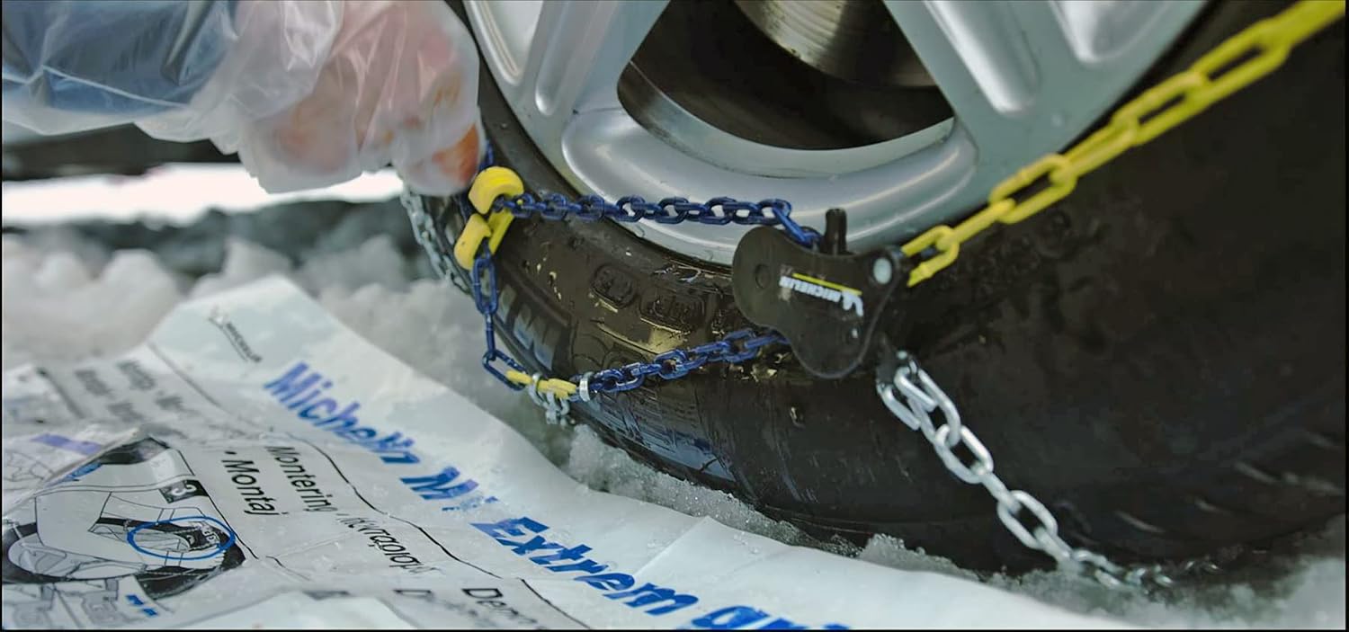 Thumbnail 5 de MICHELIN snökedjor med extremt grepp, 9 mm länkar och självlåsande spänning