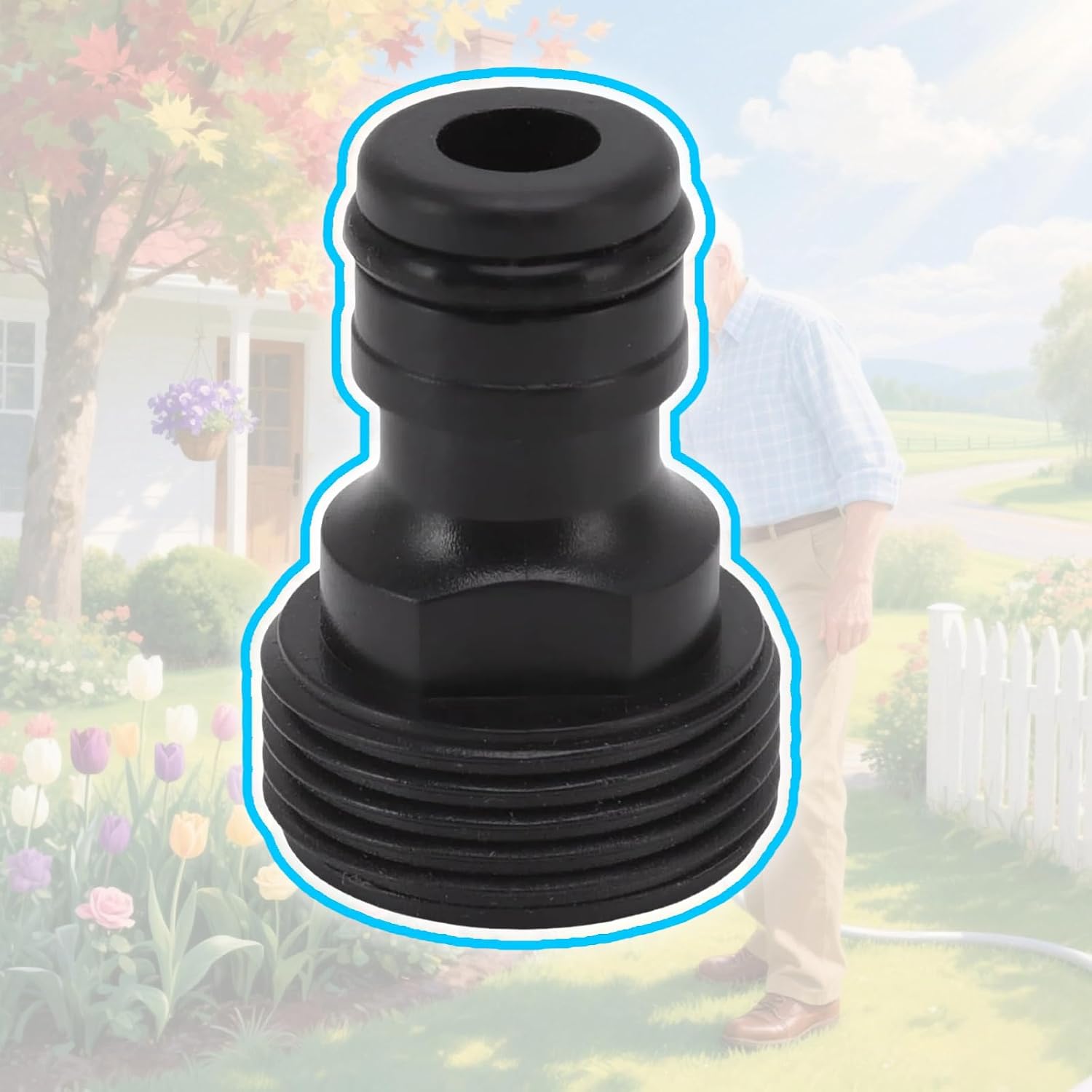 Detalle de VEHIRANS Garden Hose Connector Set, 3/4-Inch Internal Thread