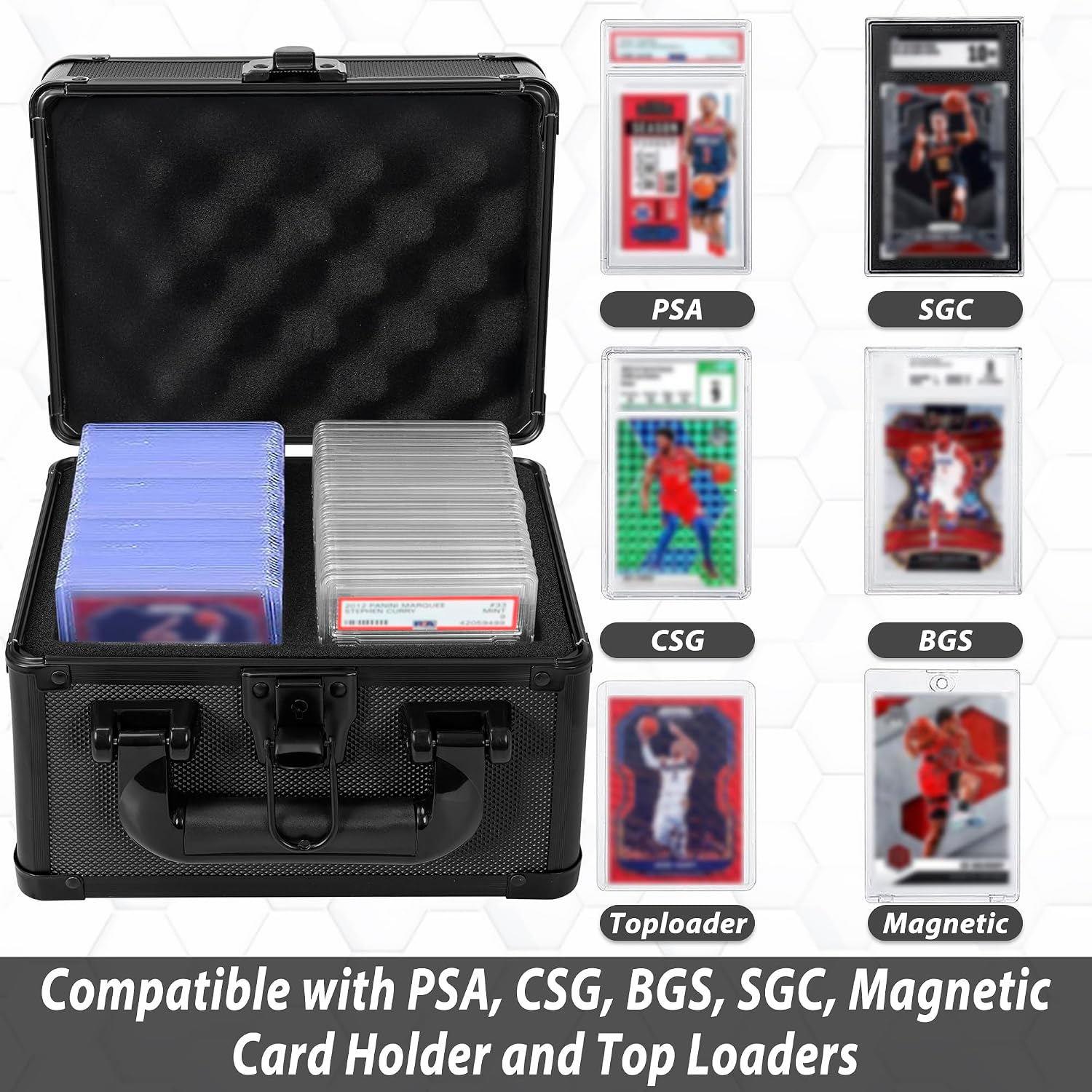 Thumbnail 2 de OUUTMEE Graded Card Case - Aluminum Alloy Storage Box for 40 Card Slabs