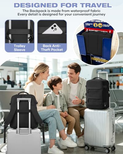 Thumbnail 11 de SZLX Sac à Dos Sous Vide Voyage 40x30x20 avec pompe — Bagage cabine pratique pour avion et ordinateur