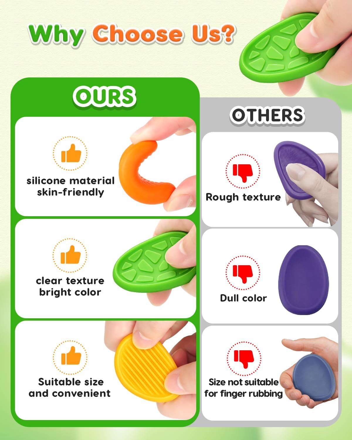 Detalle de Fidget Toys Sensory Stone: 24-Pack Textured Worry Stones for Kids and Adults