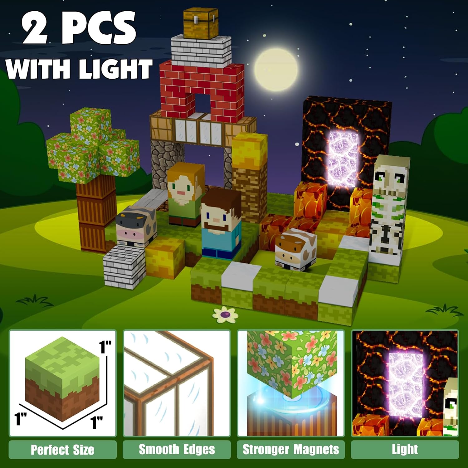 Thumbnail 2 de AIDYVOI Magnetic Blocks Set for Kids Ages 3-8 🧩