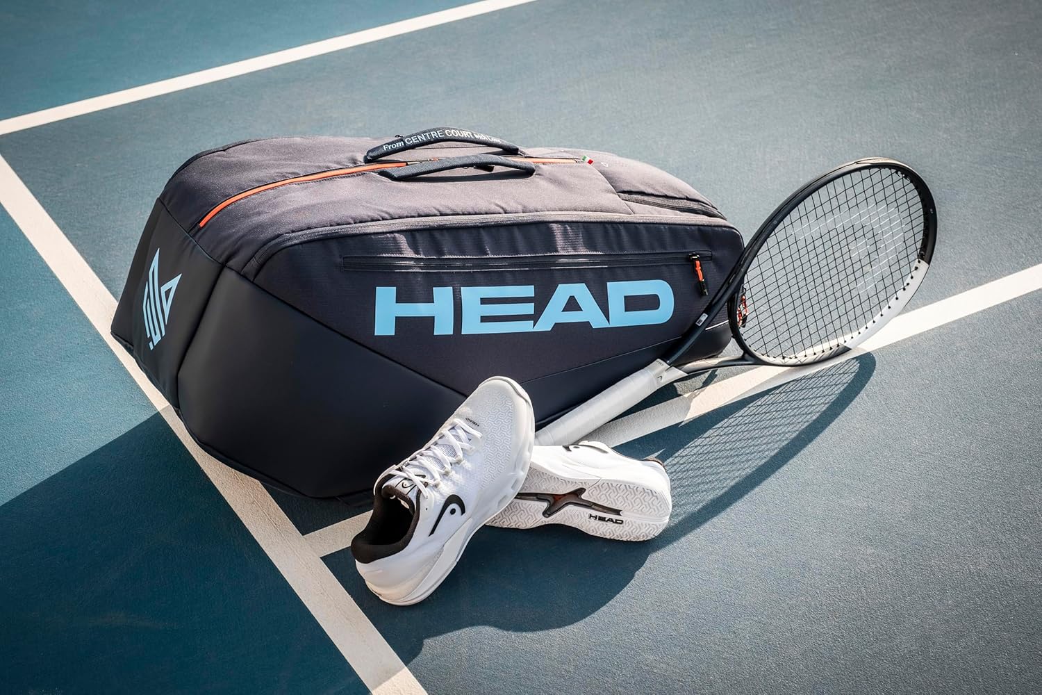 Detalle de HEAD Pro Tennisschläger Bag XL – stile Sinner e grande capienza per 12 racchette