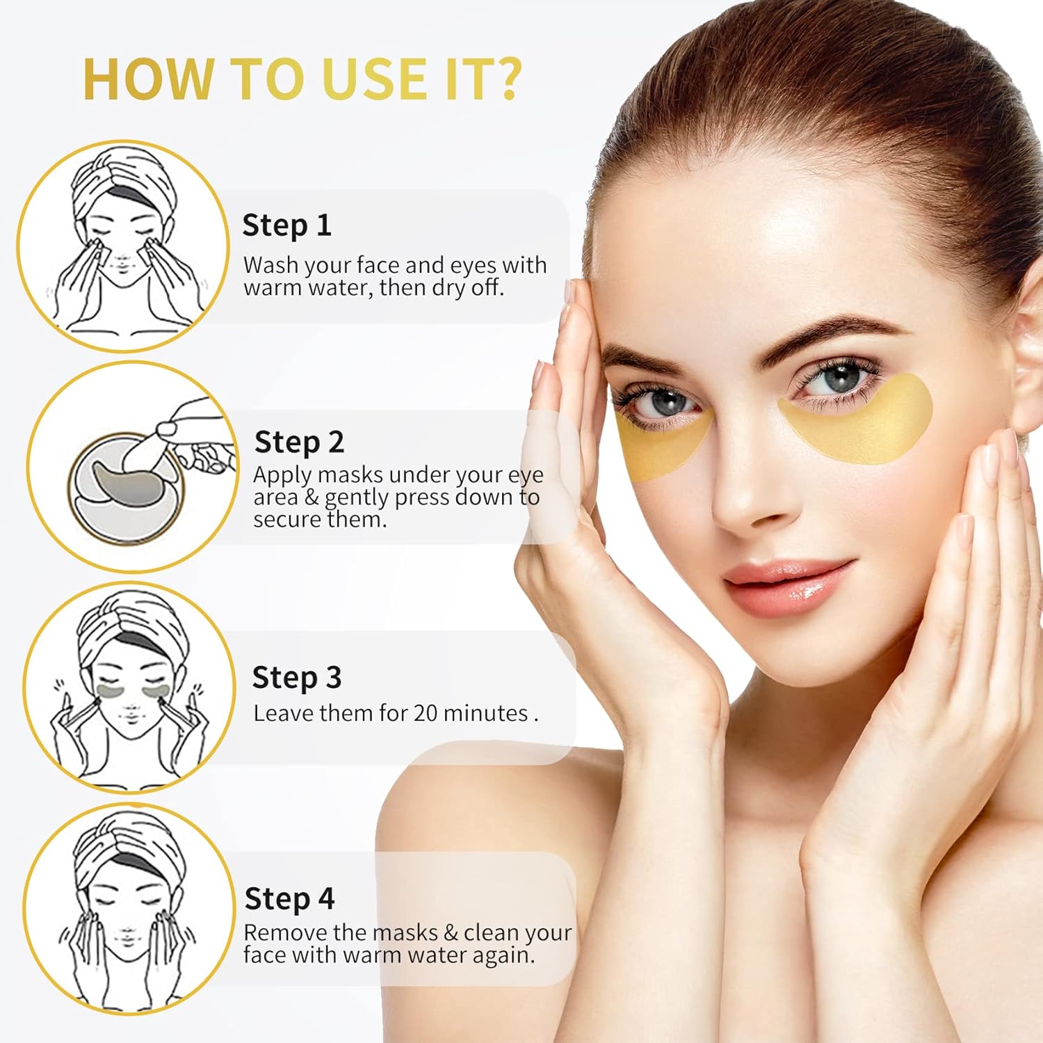 Thumbnail 4 de NAZANO 24K Gold Under Eye Patches 60-pack