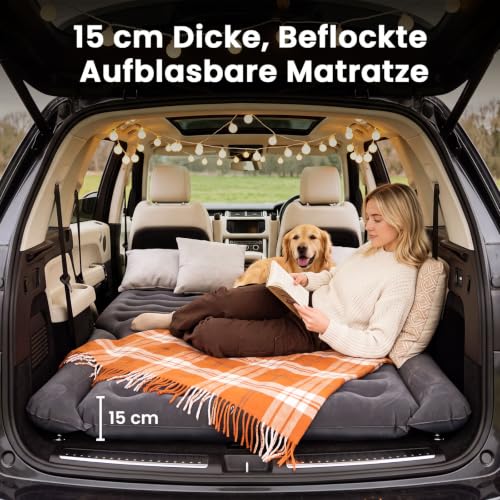 Detalle de Ytaoeo Auto Luftmatratze 188x132x15 cm – Aufblasbar fürs Camping & Reisen