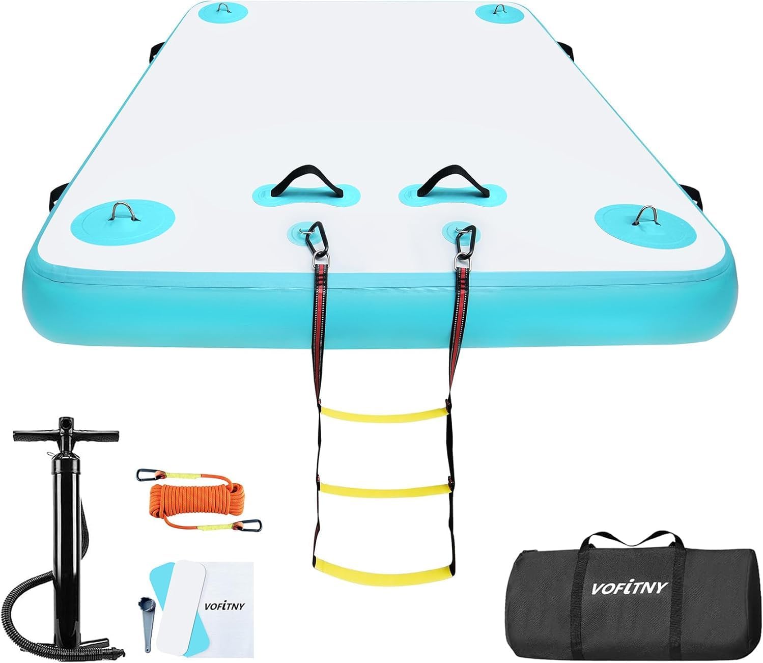 Detalle de VOFiTNY Inflatable Floating Dock — 5x6/6x8/10x6/12x6 options for lakes and oceans