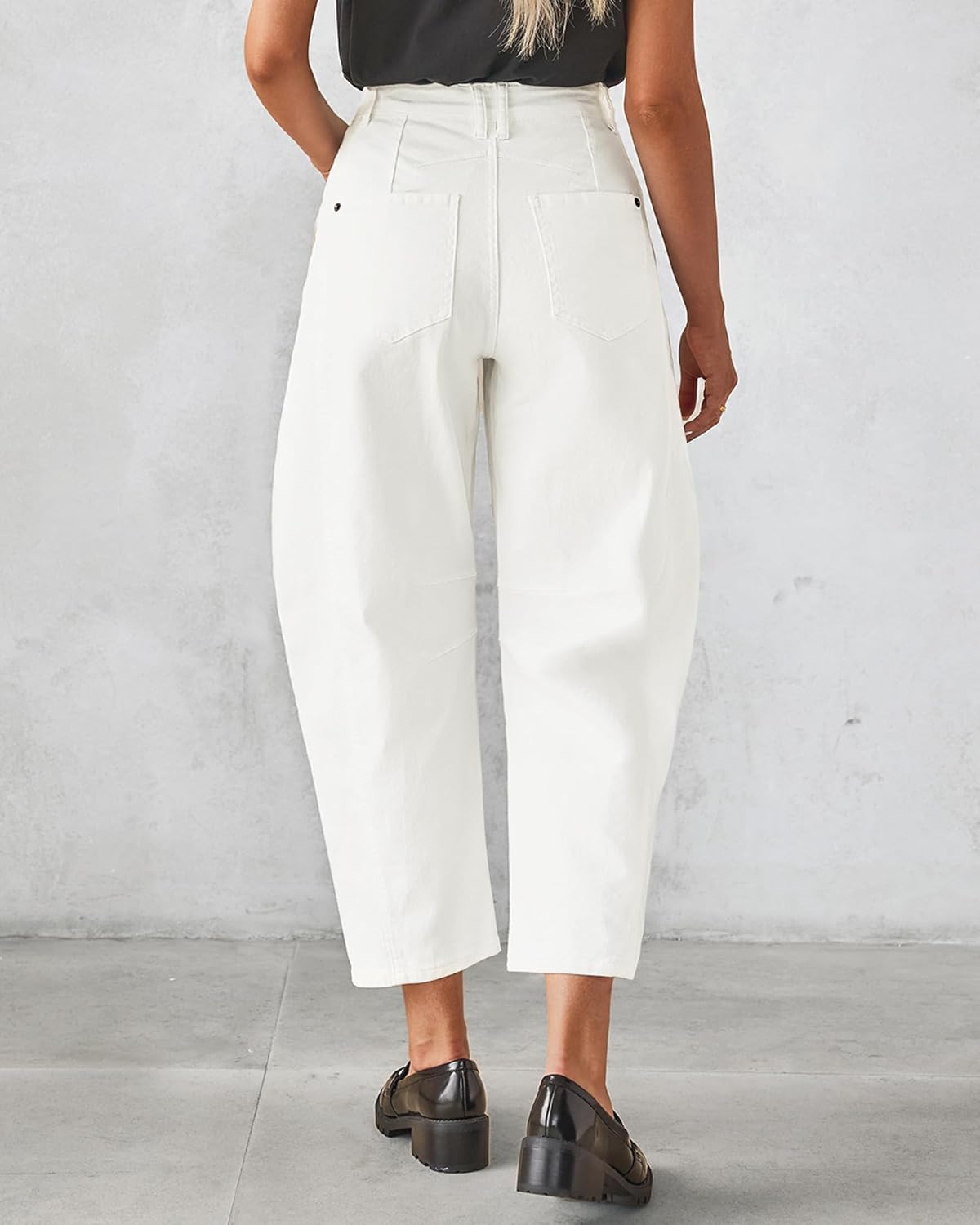 Thumbnail 1 de GRAPENT Barrel Jeans for Women: High-Waisted, Wide-Leg Denim with Stretch