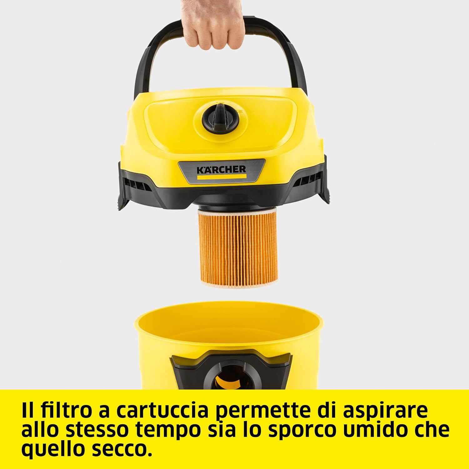 Thumbnail 1 de KÄRCHER WD 3 V-17/4/20: aspiratore solido/liquido da 1000 W con soffiante, 17 L e filtro cartuccia