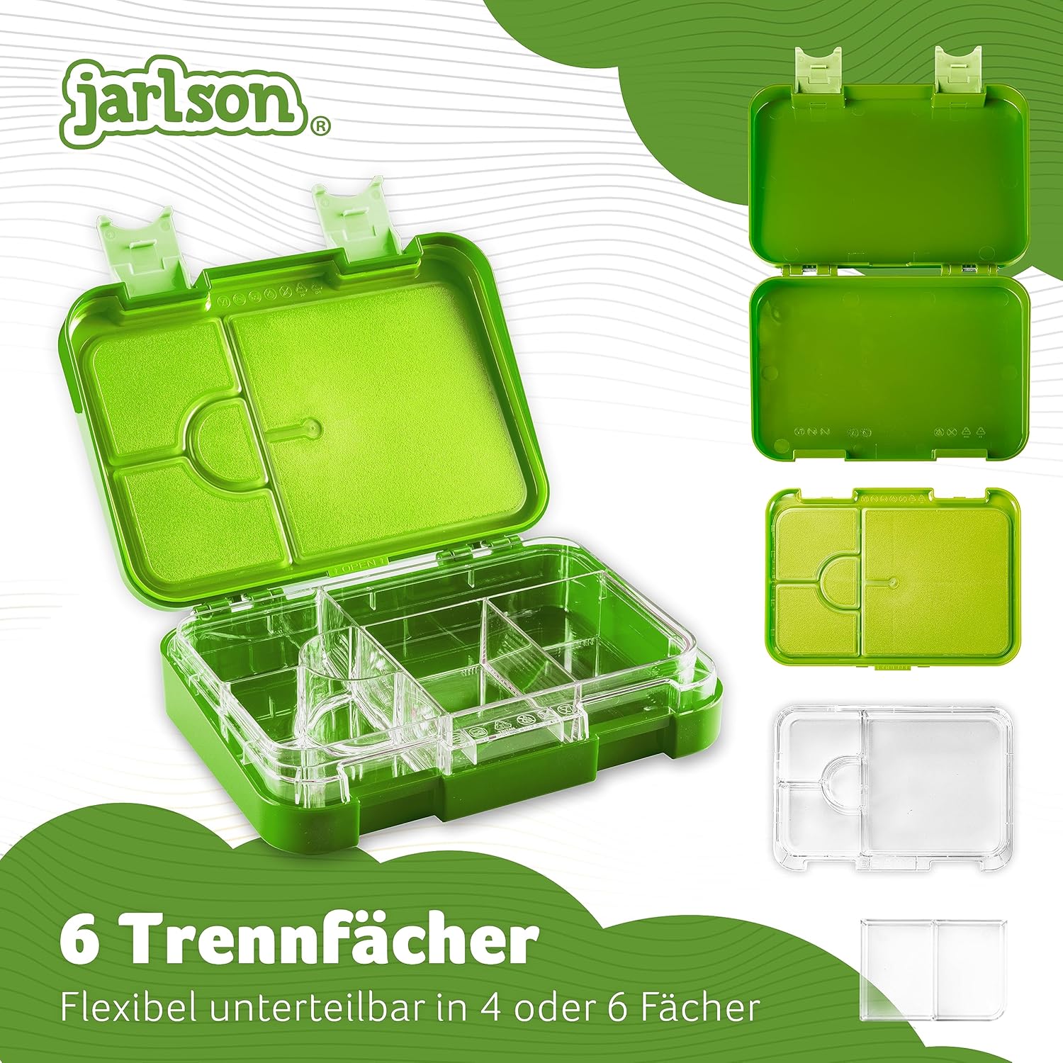 Detalle 2 de Jarlson TONI Brotdose mit Fächern 🍱
