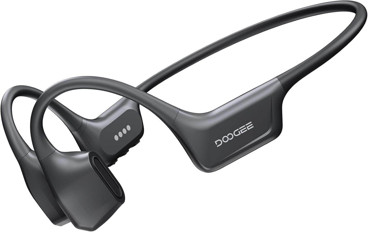 Detalle de DOOGEEeco Cuffie a Conduzione Ossea per Nuoto, 64 GB MP3, Bluetooth 5.4, IP68 – grigio scuro