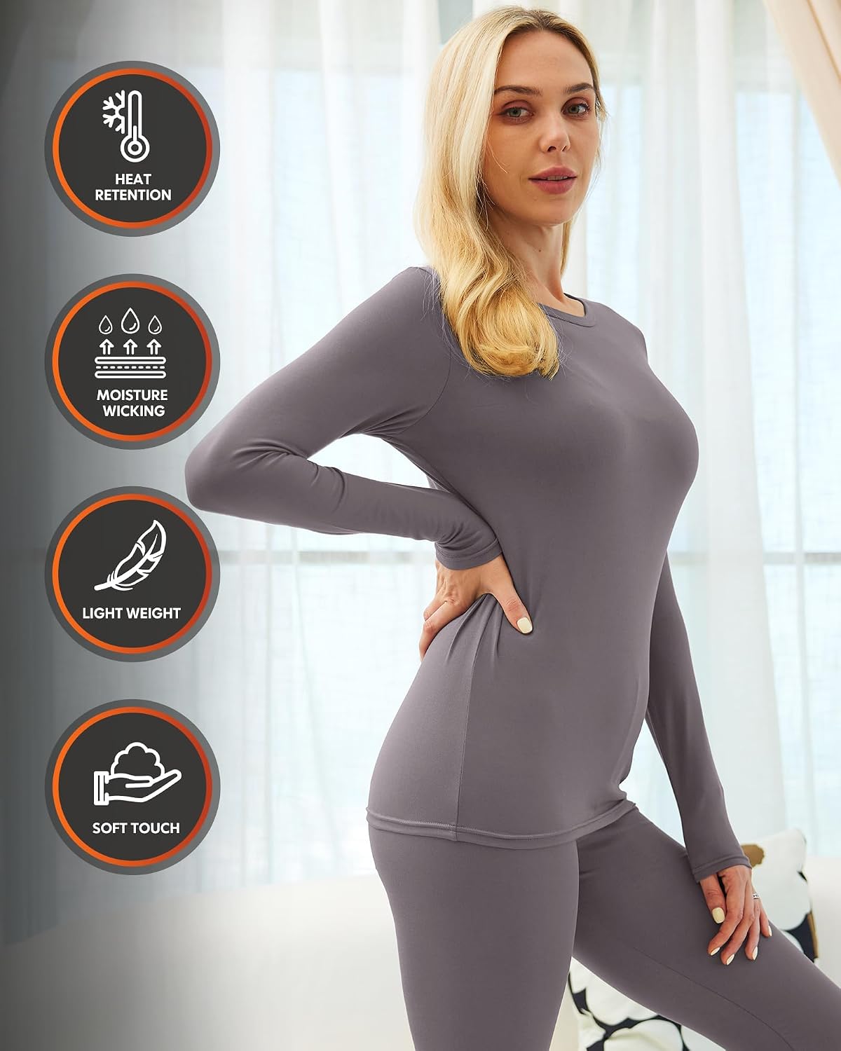 Detalle 2 de CL convallaria Long Johns Thermal Underwear 4XL 🩲